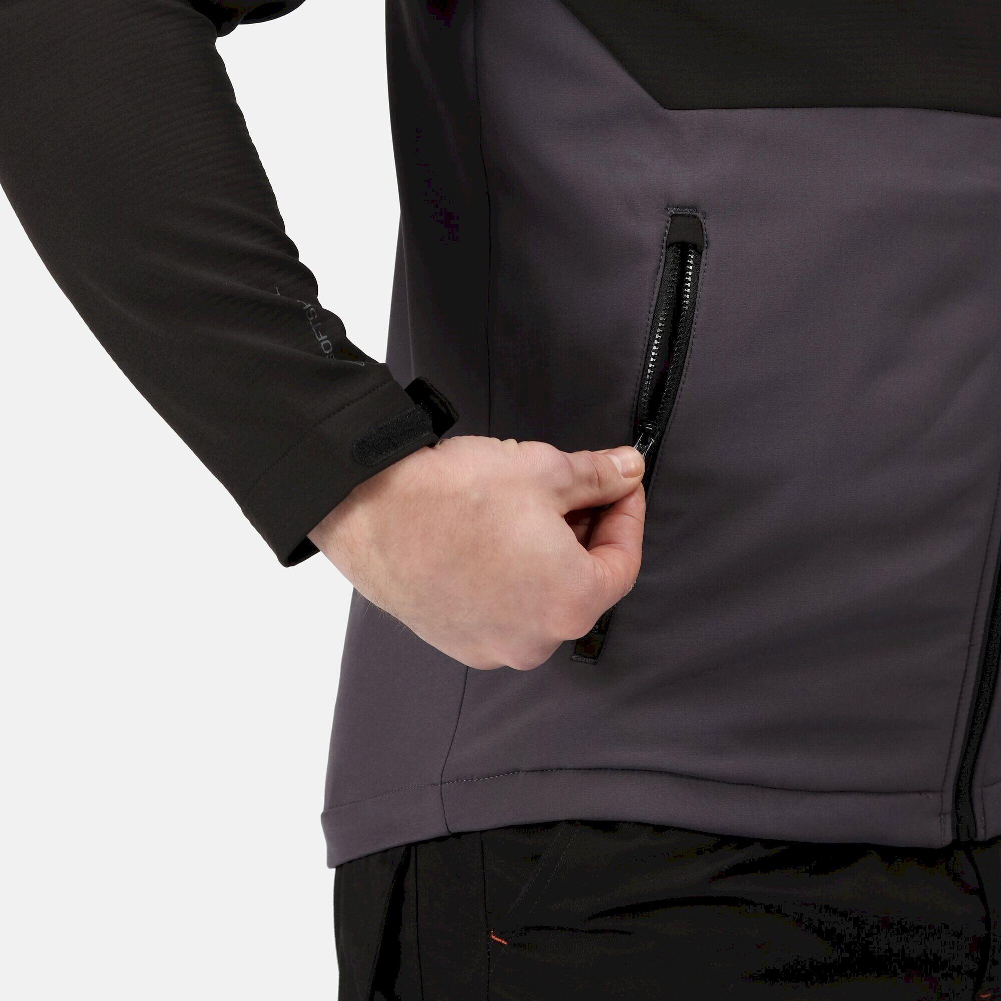 Mens Soft Shell Jacket (Iron/Black) 4/5