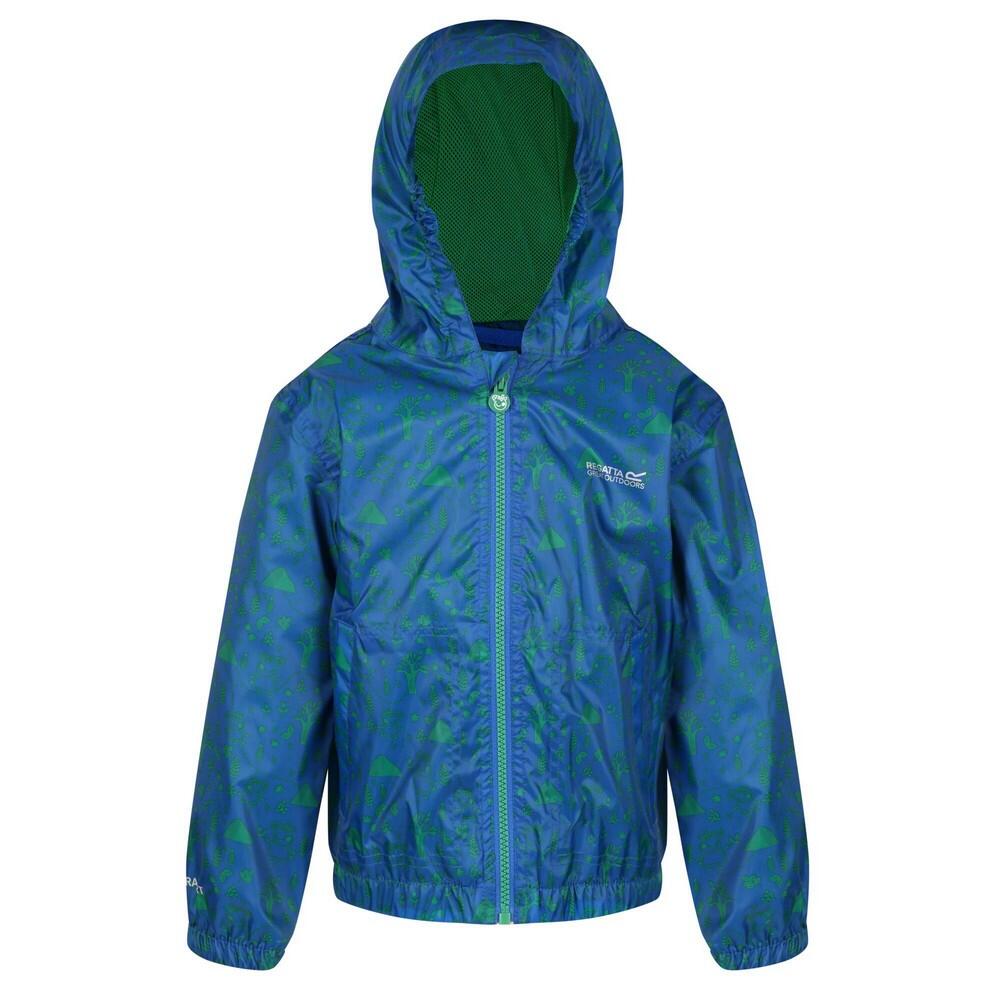 REGATTA Childrens/Kids Muddy Puddle Peppa Pig Hooded Waterproof Jacket (Oxford Blue)