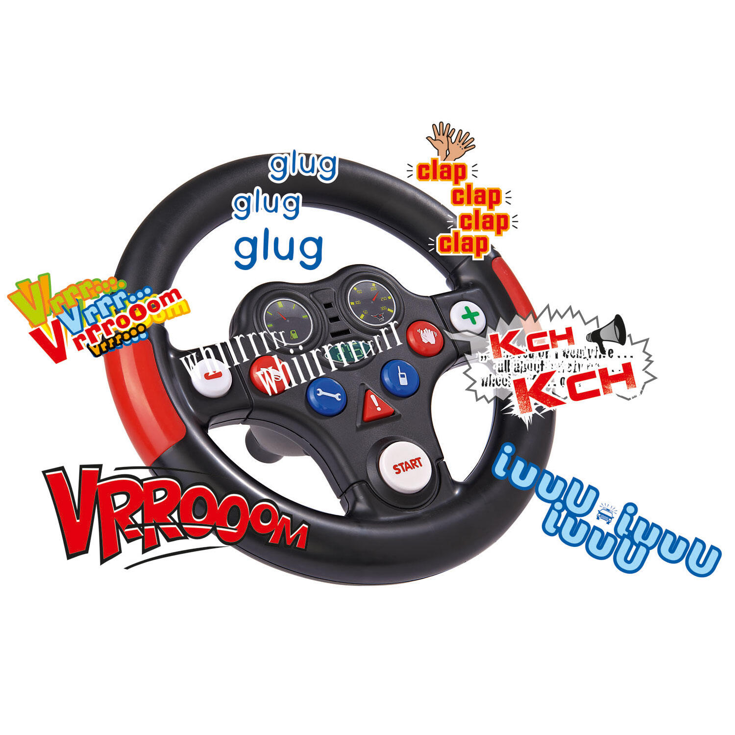 Grand volant de jeu avec sons de course réalistes 2/5
