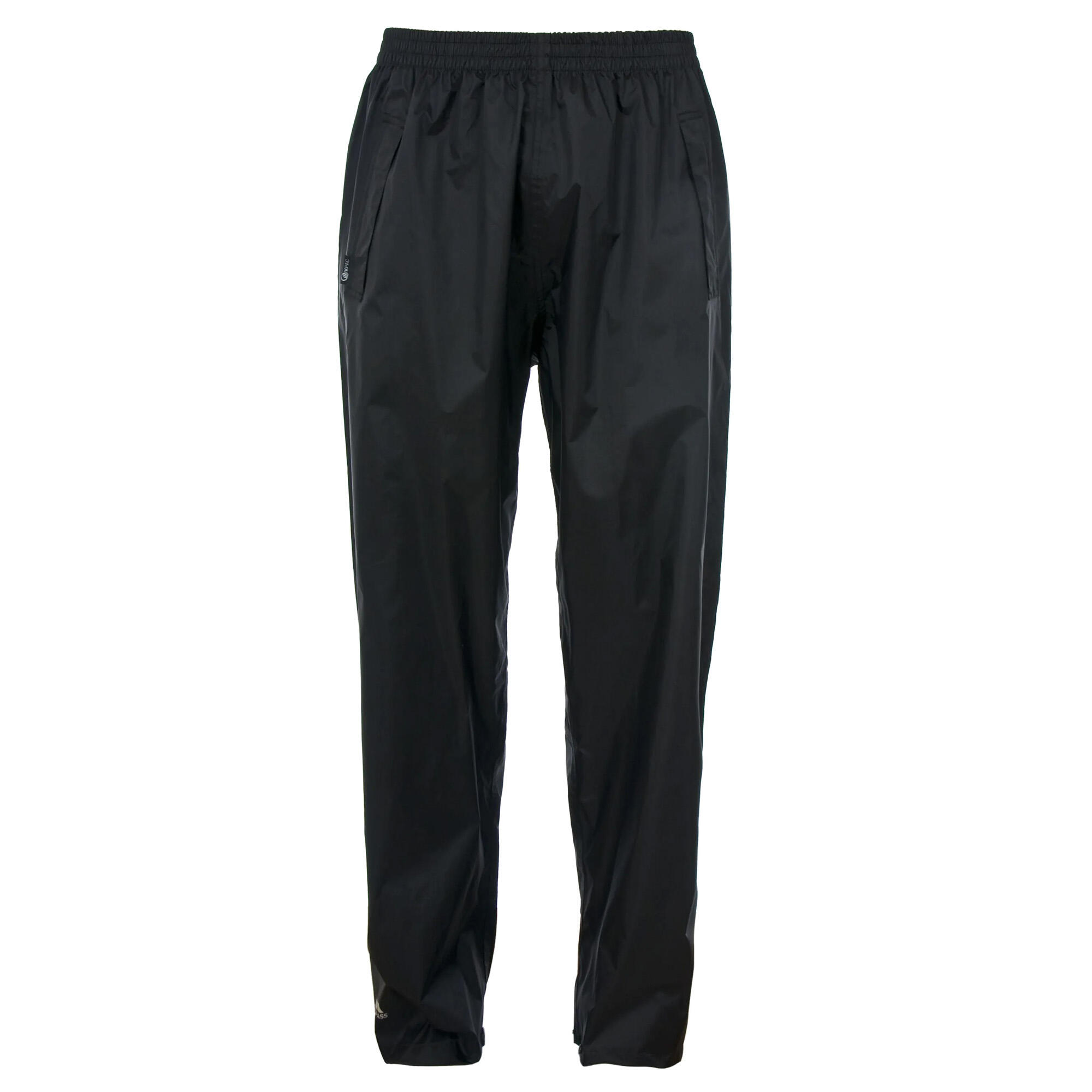 TRESPASS Qikpac Pantaloni Impermeabili Adulti Unisex Trespass Nero