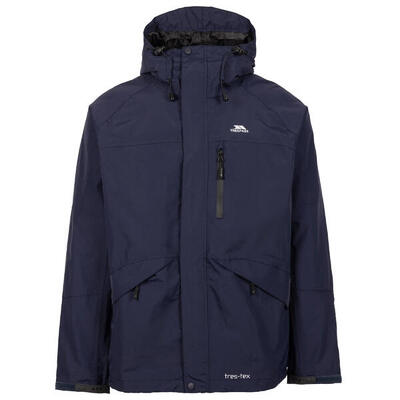 Heren corvo waterbestendige jas met capuchon (marine)