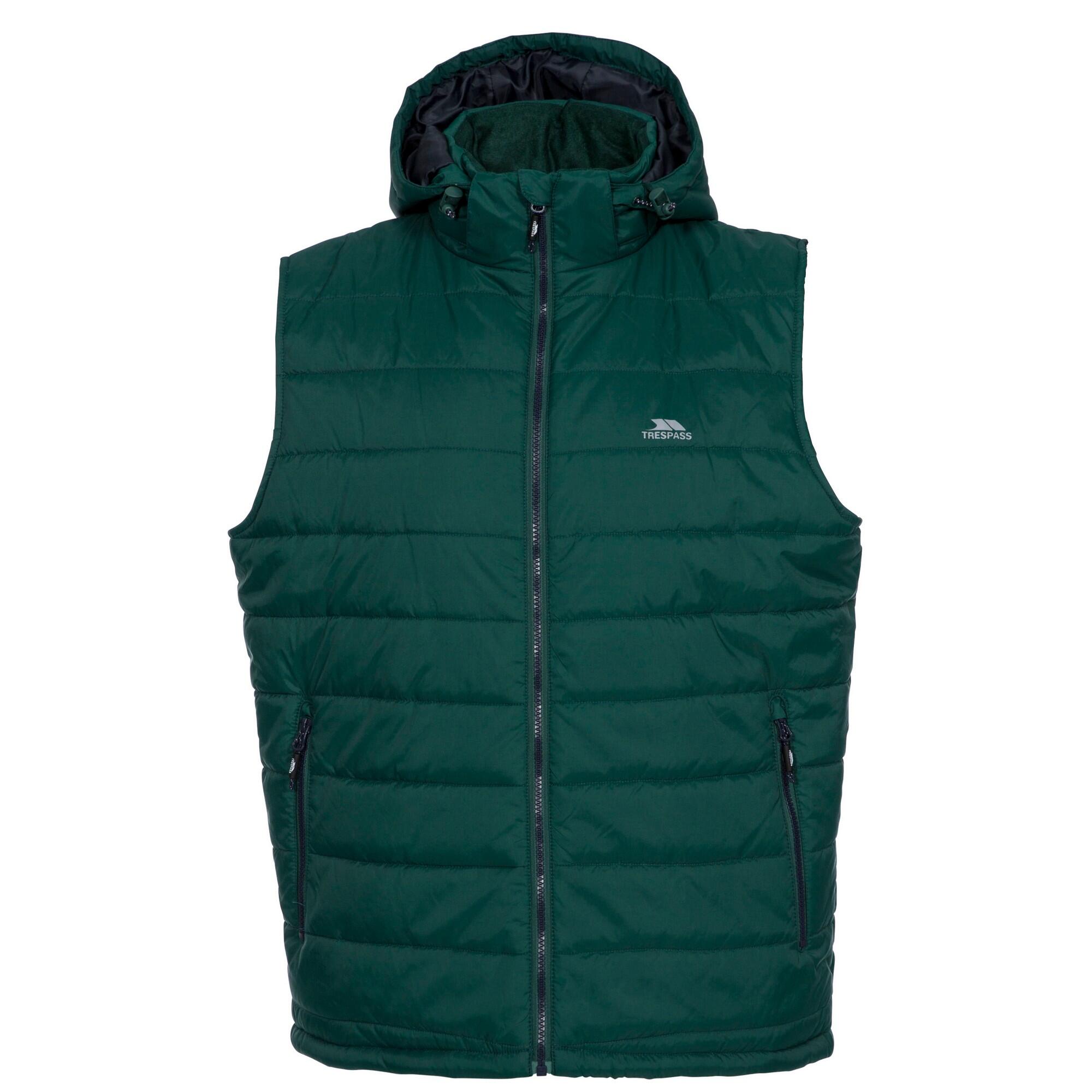 TRESPASS Mens Franklyn Padded Gilet (Forest Green)