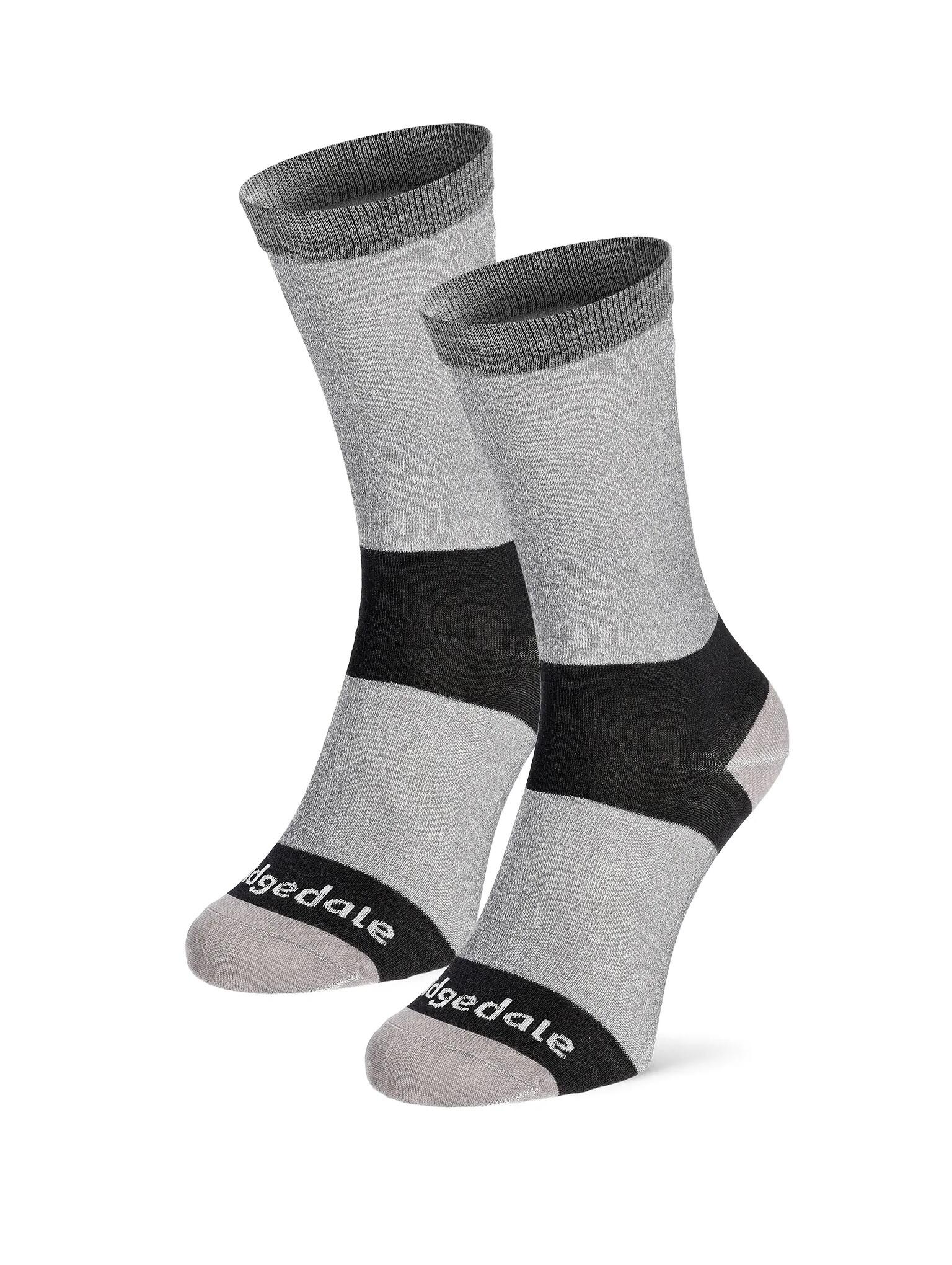 BRIDGEDALE Bridgedale Liner Coolmax Crew 2-pack - Grijs/Zwart - Heren, 2 paar