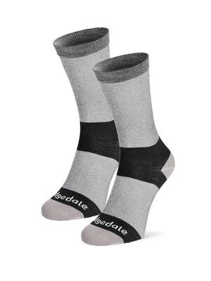 Bridgedale liner coolmax crew 2-pack - grijs/zwart - heren. 2 paar