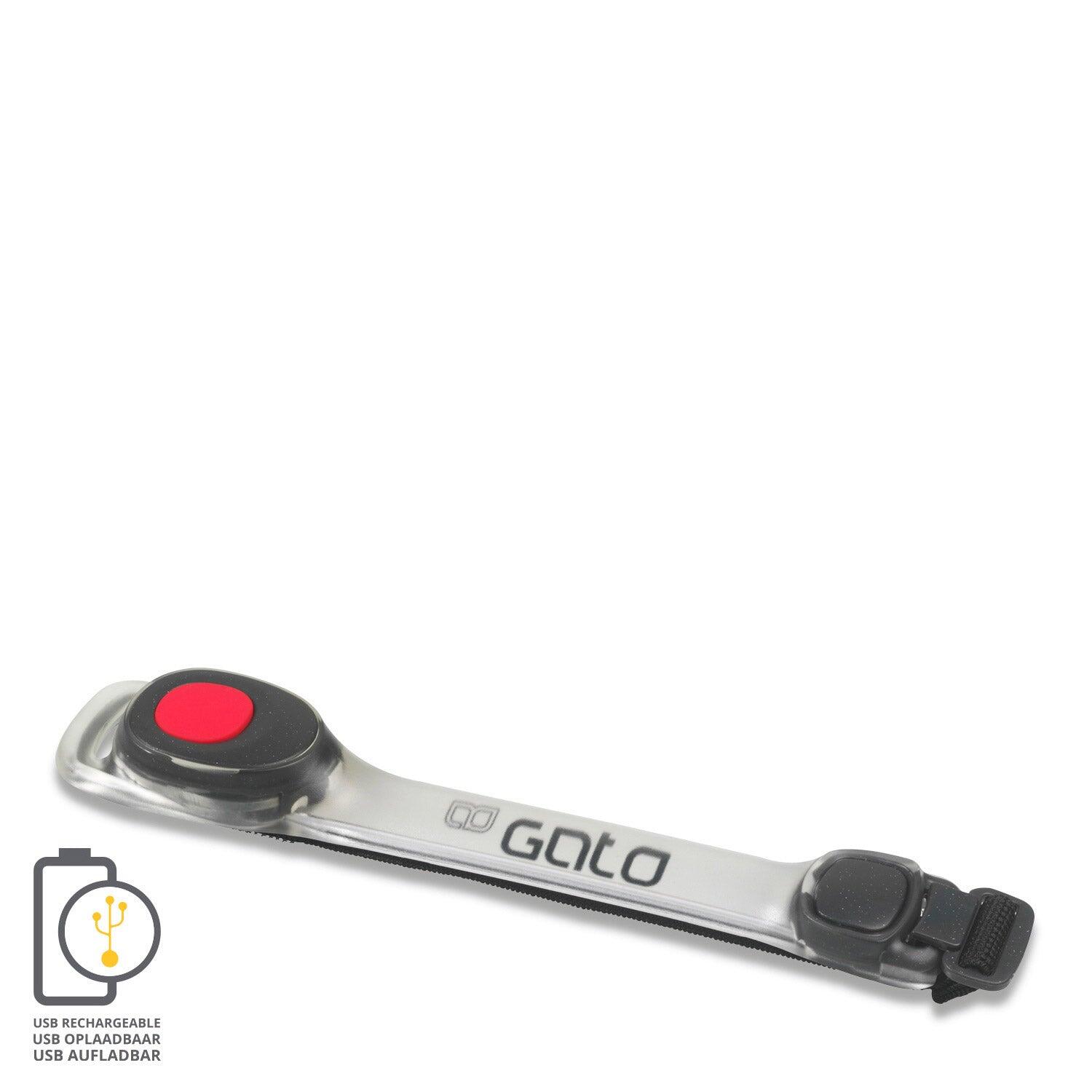 Gato Neon LED Brazalete USB recargable Rojo Talla única 2/2