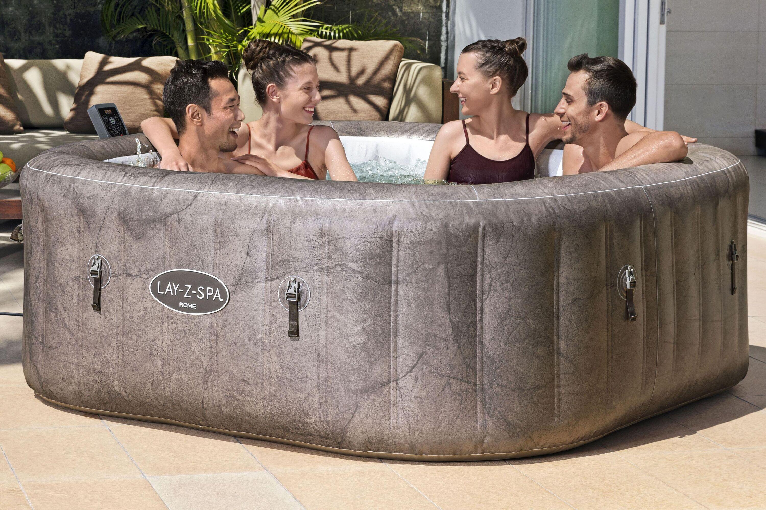 Bestway Spa gonflable carré Lay-Z-Spa Rome  AirJet EnergySense avec WiFi 4-6p 2/7