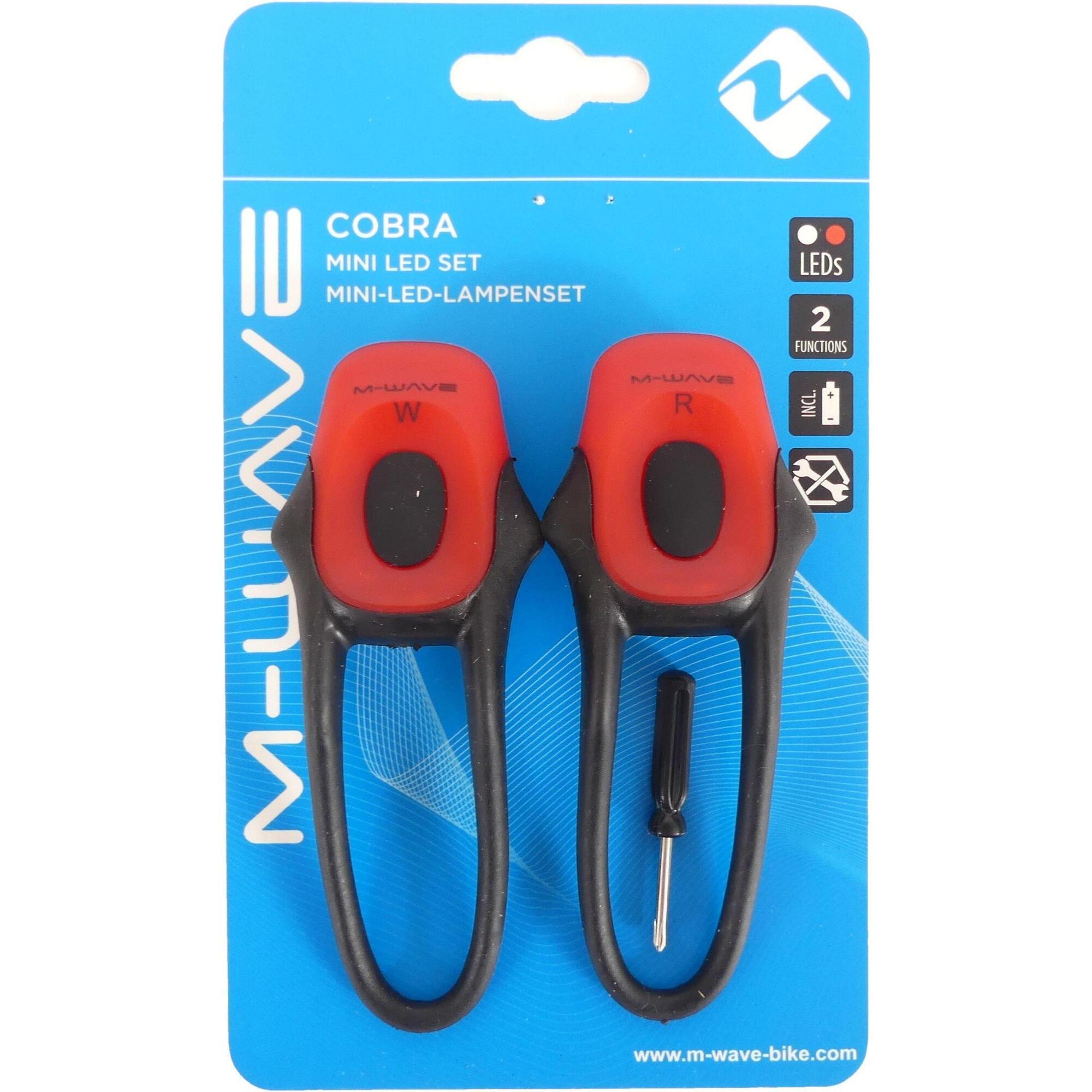 M-wave - Kit D'Éclairage Cobra - Éclairage Vélo - Noir - No Size - Decathlon