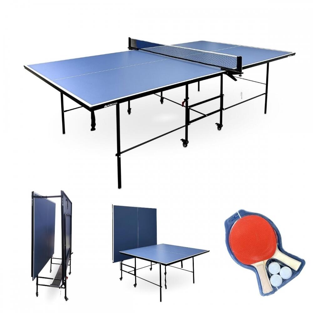 MOBICLINIC Mesa de Ping Pong Tenis de mesa Plegable Fácil de montar y transportar Azul