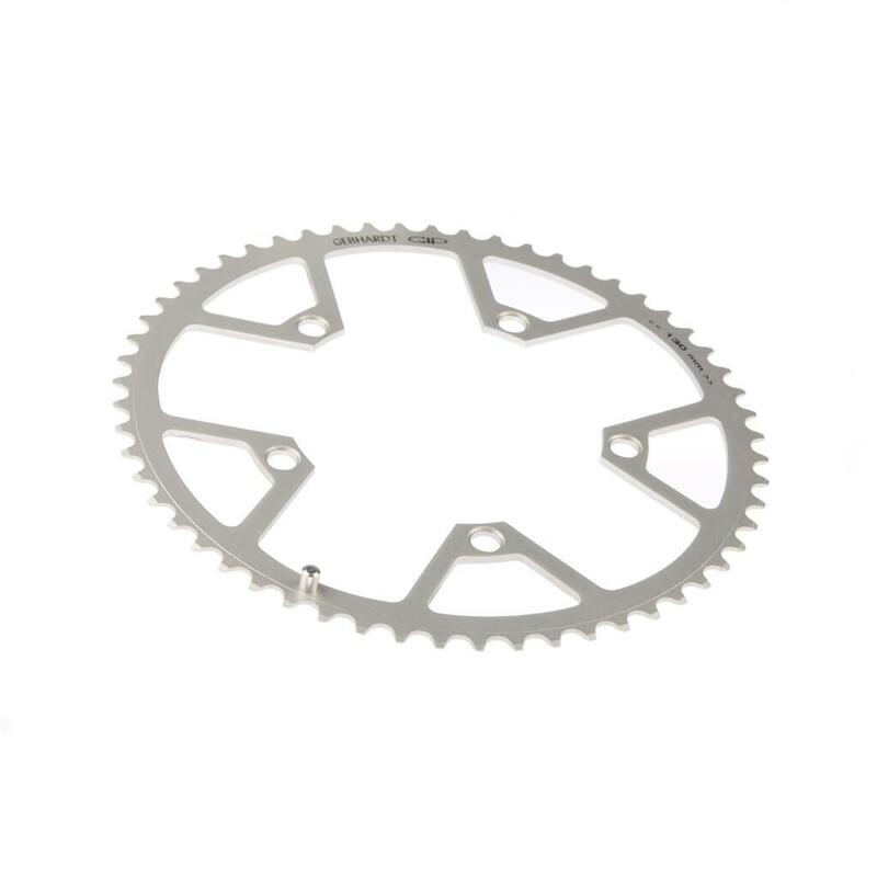 Plateau Gebhardt 52T 5 trous argent pour vélos de course      6099€     ÉCOLOGIE Plateau Gebhardt 52T 5 trous argent pour vélos de courseVendu exclusivement en ligne   