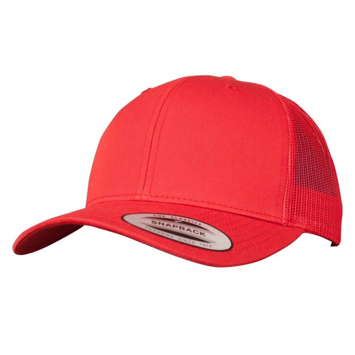 Casquette Trucker Motif/style Rétro (Rouge) 3/3