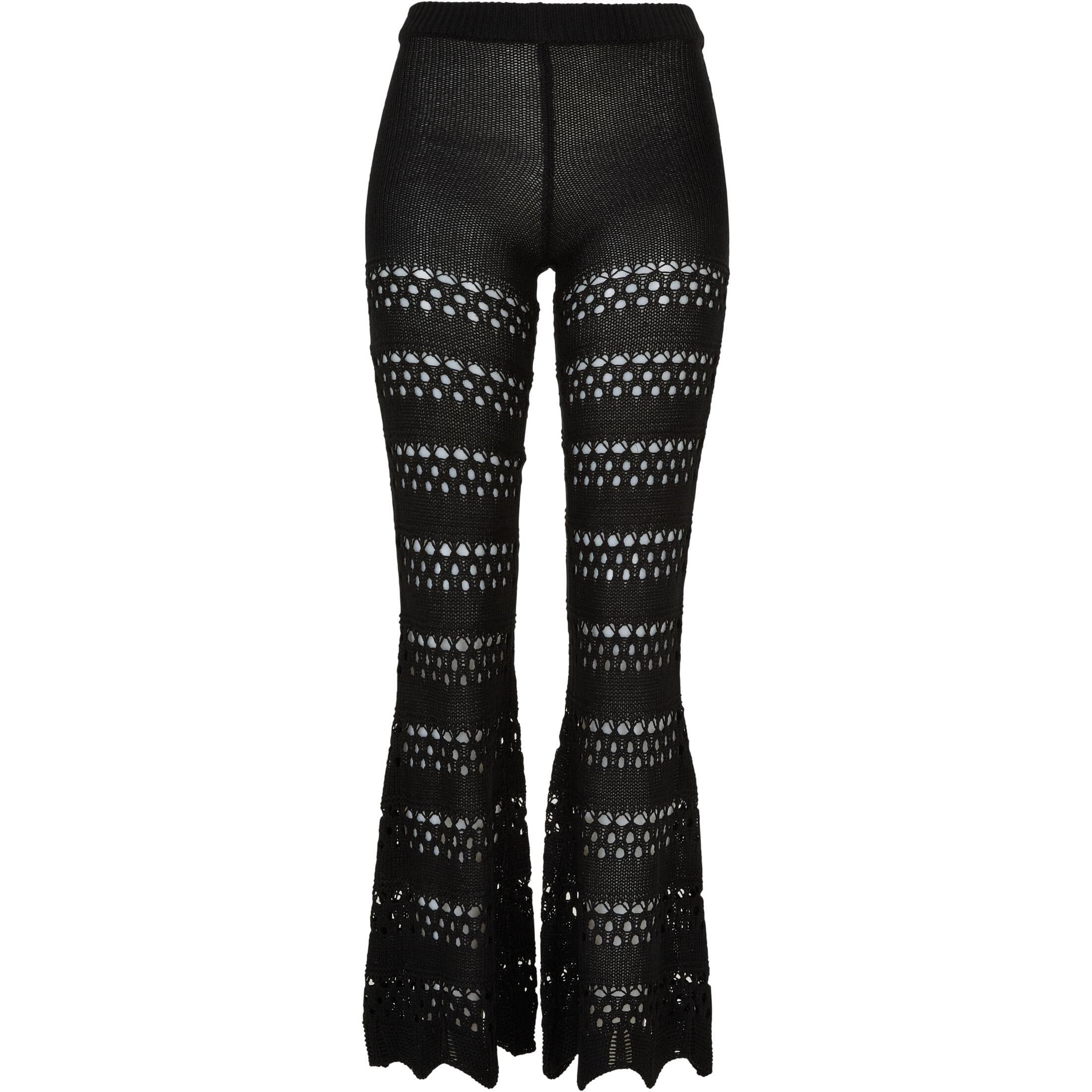 Urban Classics - Legging Évasé Tricot Au Crochet Femme Urban Classics - Legging - Noir - Decathlon