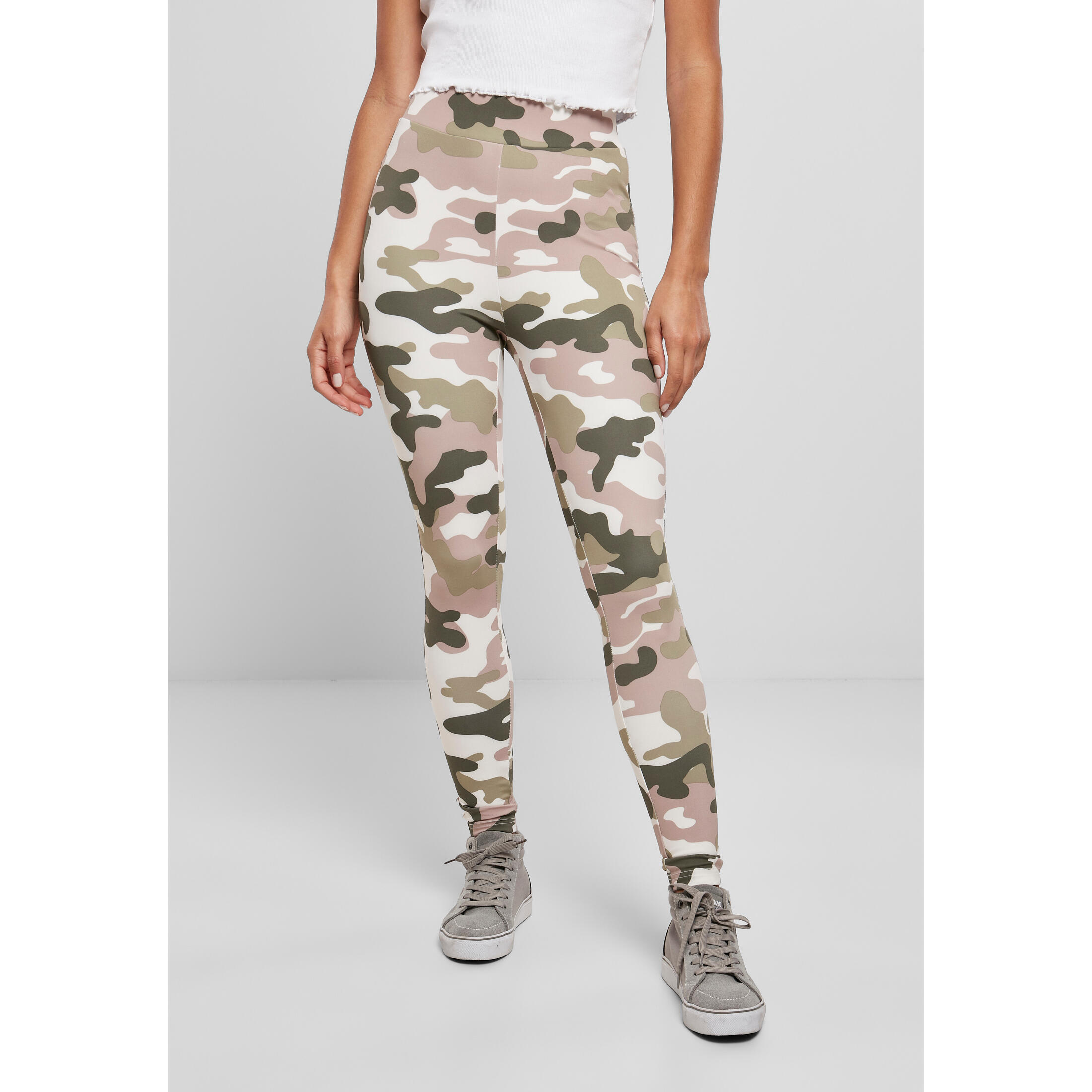 Urban Classics - Legging Taille Haute Femme Urban Classics Camo Tech - Legging - Rose - Decathlon