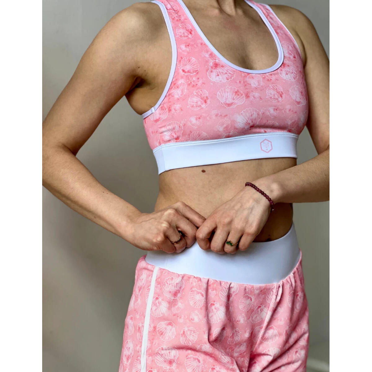 Brassière femme Les Poulettes Fitness Coquillages 2/3