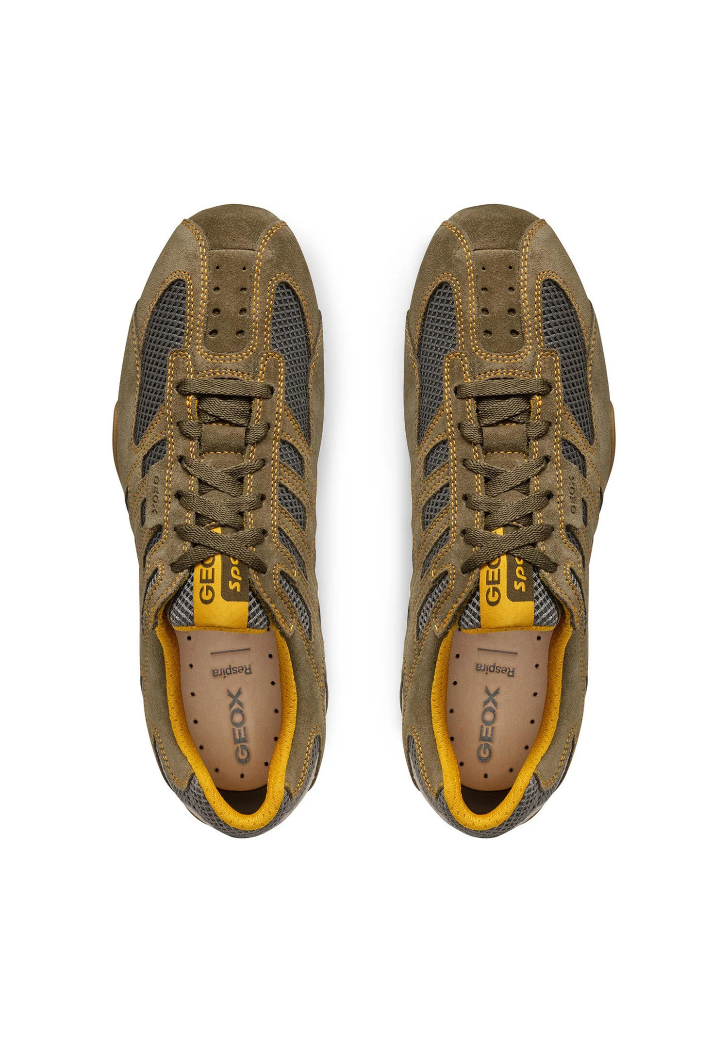 Chaussures Homme Baskets Geox Snake Vert Geox 3/7