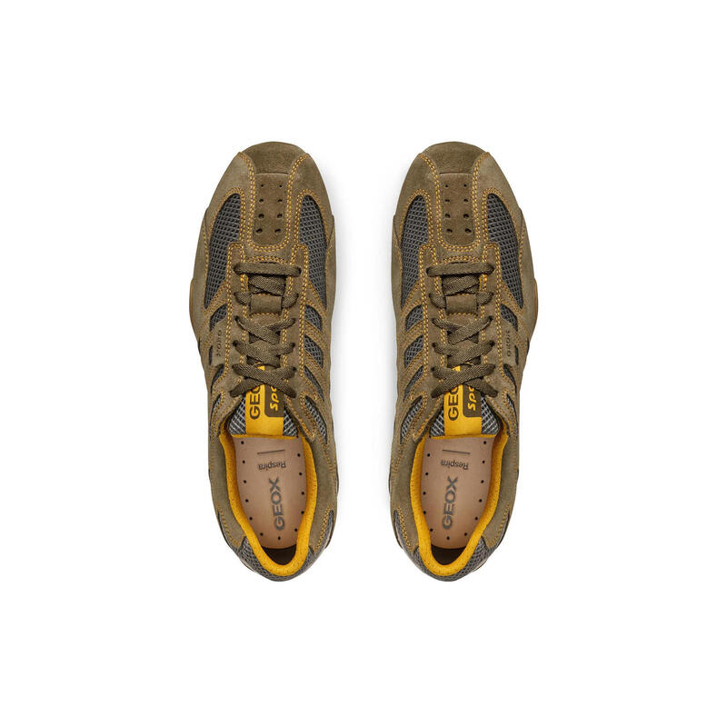Chaussures Homme Baskets Geox Snake Vert Geox