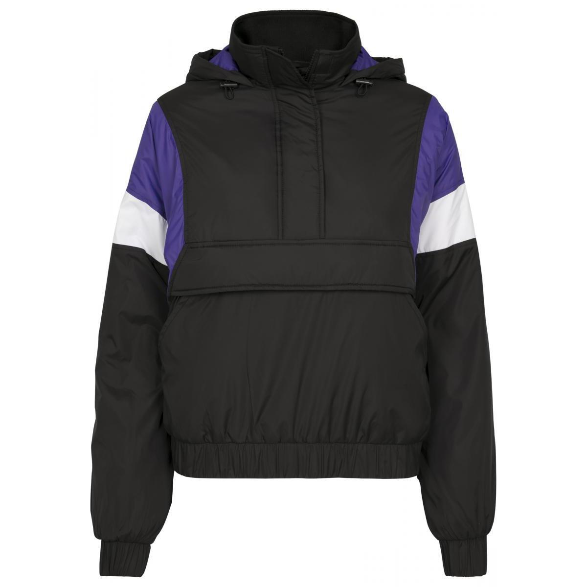 Urban Classics - Parka Femme Urban Classic 3-tone Padded - Parka - Noir|violet - Decathlon