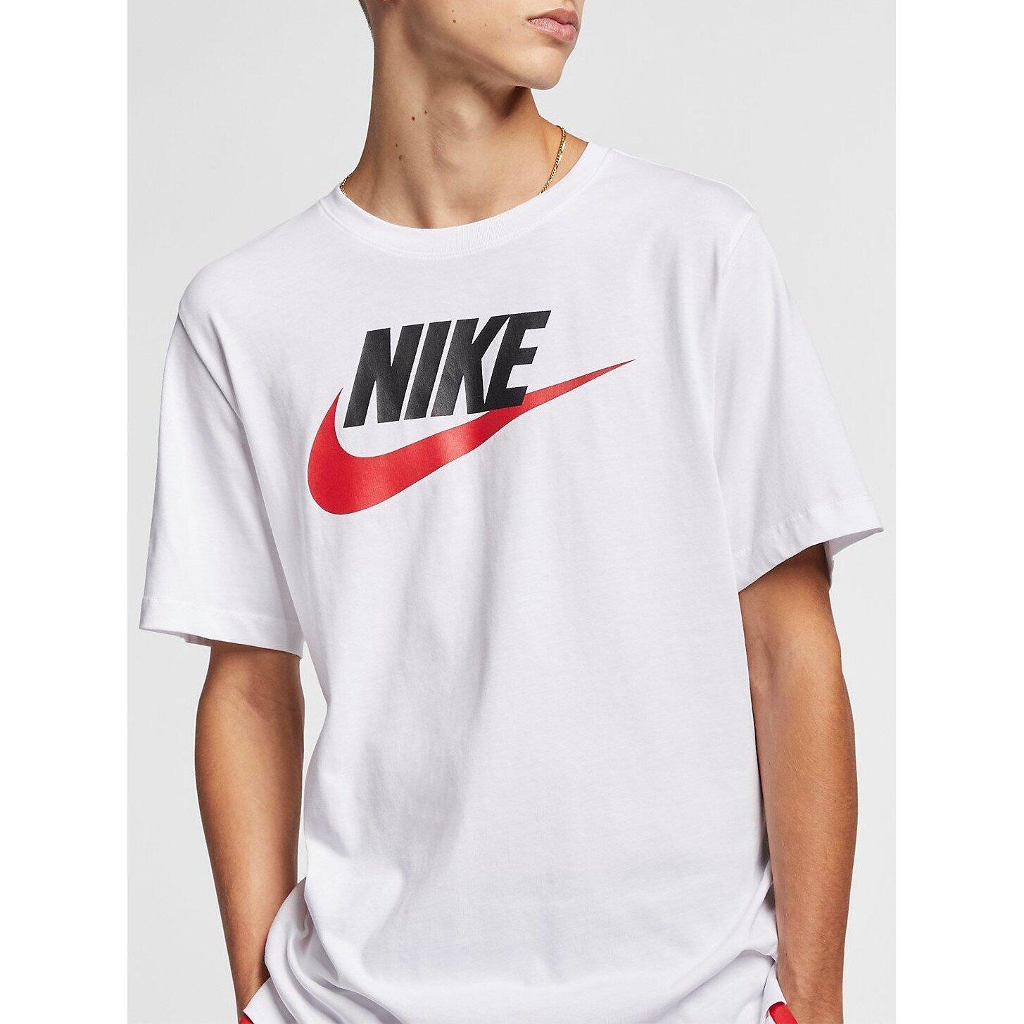 Camiseta de manga corta Nike M NSW TEE ICON FUTURA, Blanco, Hombres 3/4