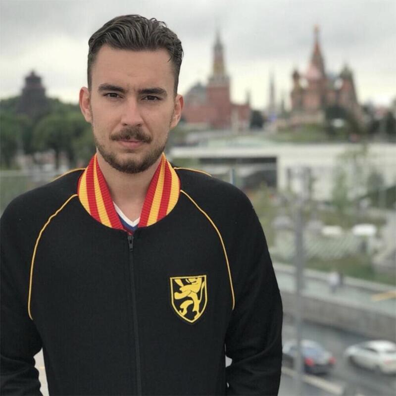 Koszulka retro piłkarska dla dorosłych - Belgia 1960 - Czarna