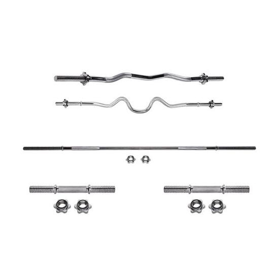 Zestaw 5 gryfów - Łamany 120 cm, mocno łamany 120 cm, prosty 180 cm, 2x krótki 3
