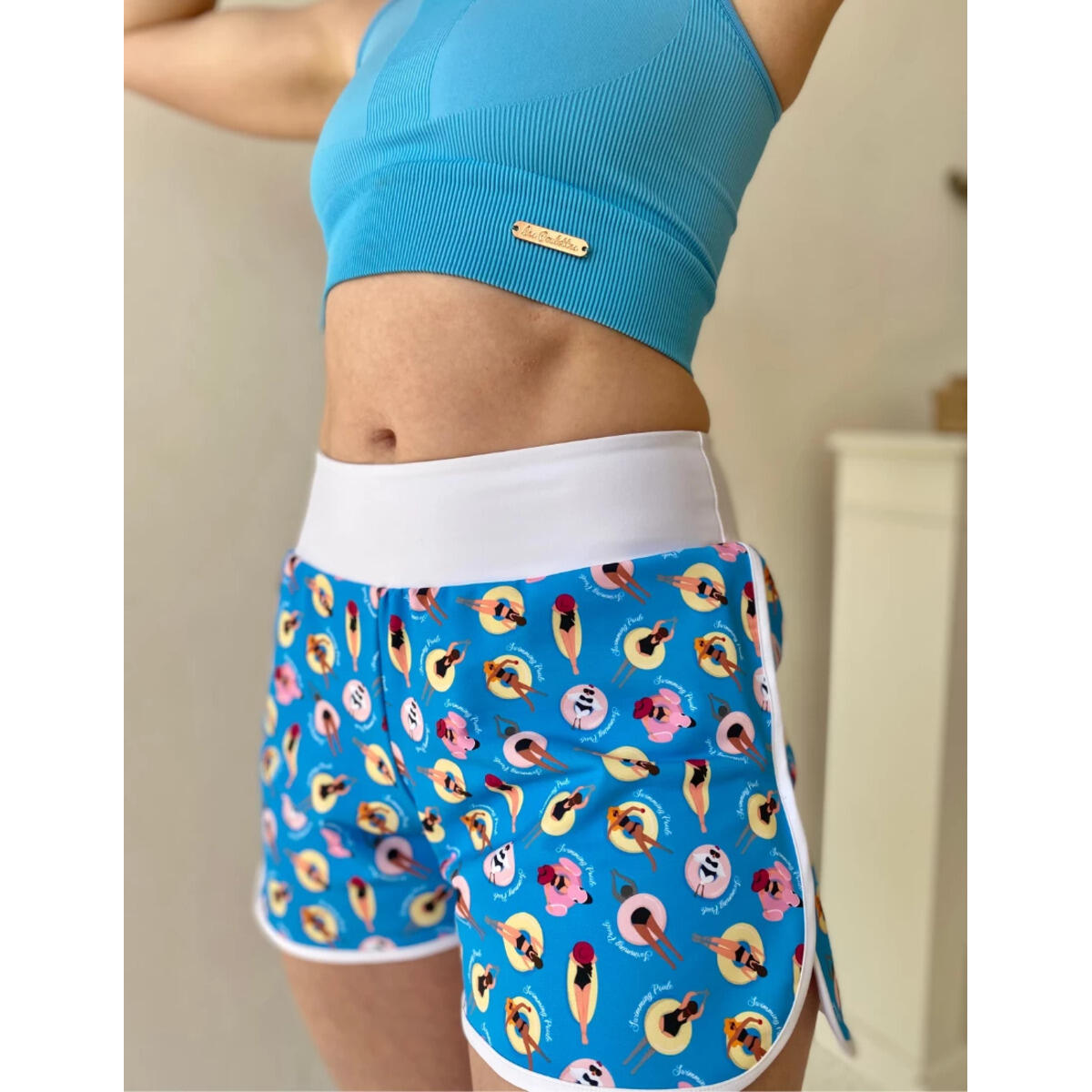 Short femme Les Poulettes Fitness Swimming Poule 2/3