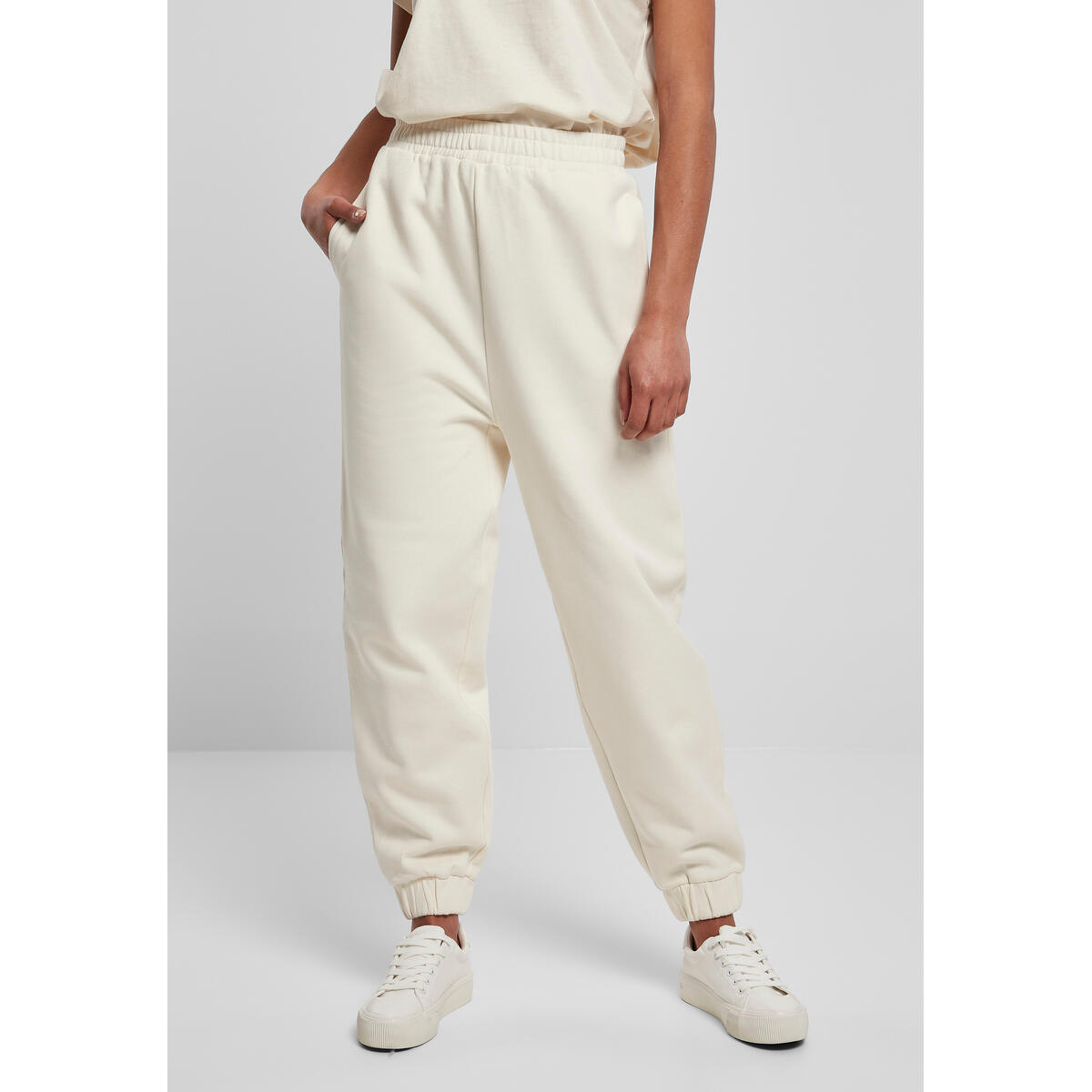Urban Classics - Pantalon Femme Urban Classics Organic Taille Haute Ballon-grandes Tailles - Pantalons - Blanc - 52 2xl - Decathlon