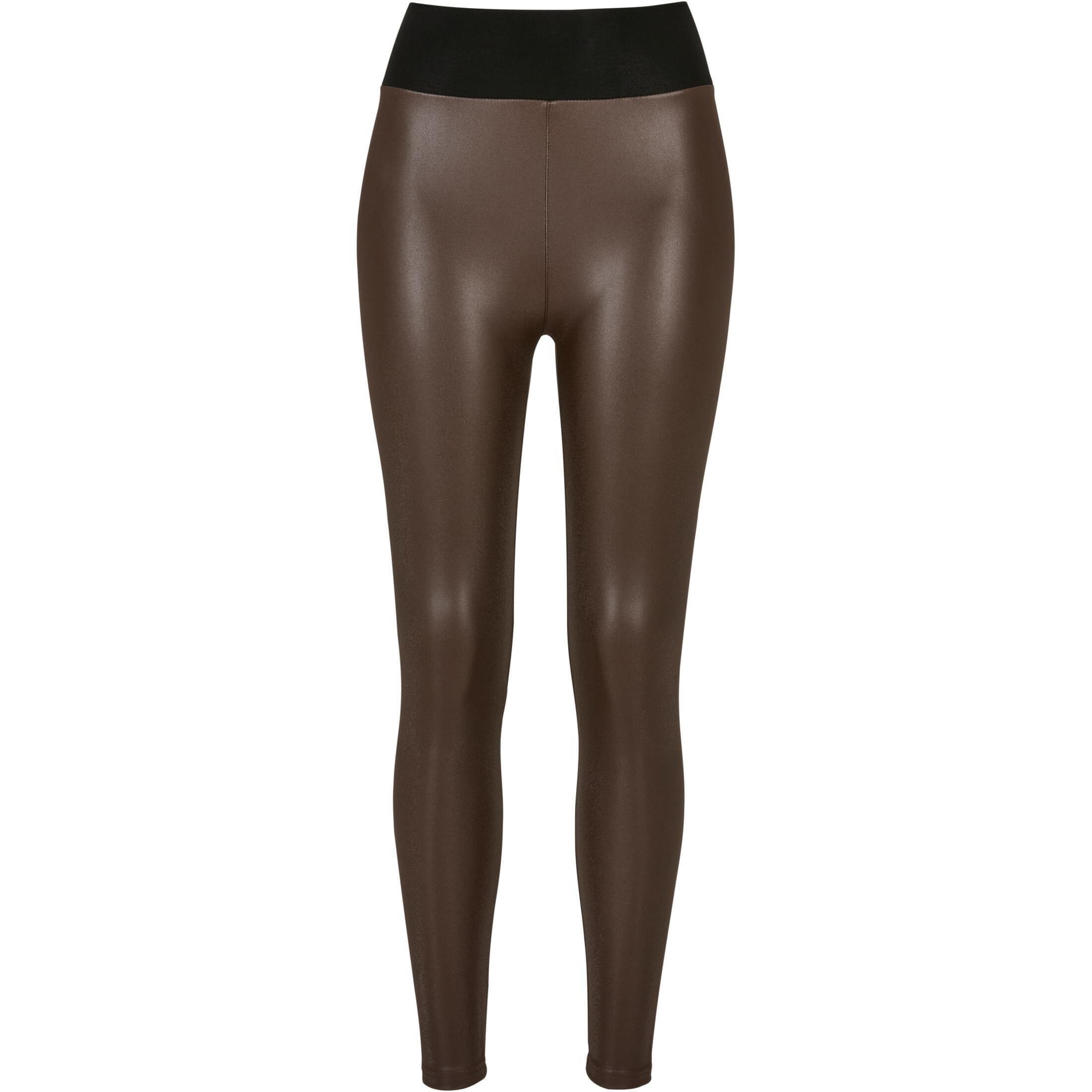 URBAN CLASSICS Leggings donna a vita alta in ecopelle Urban Classics GT