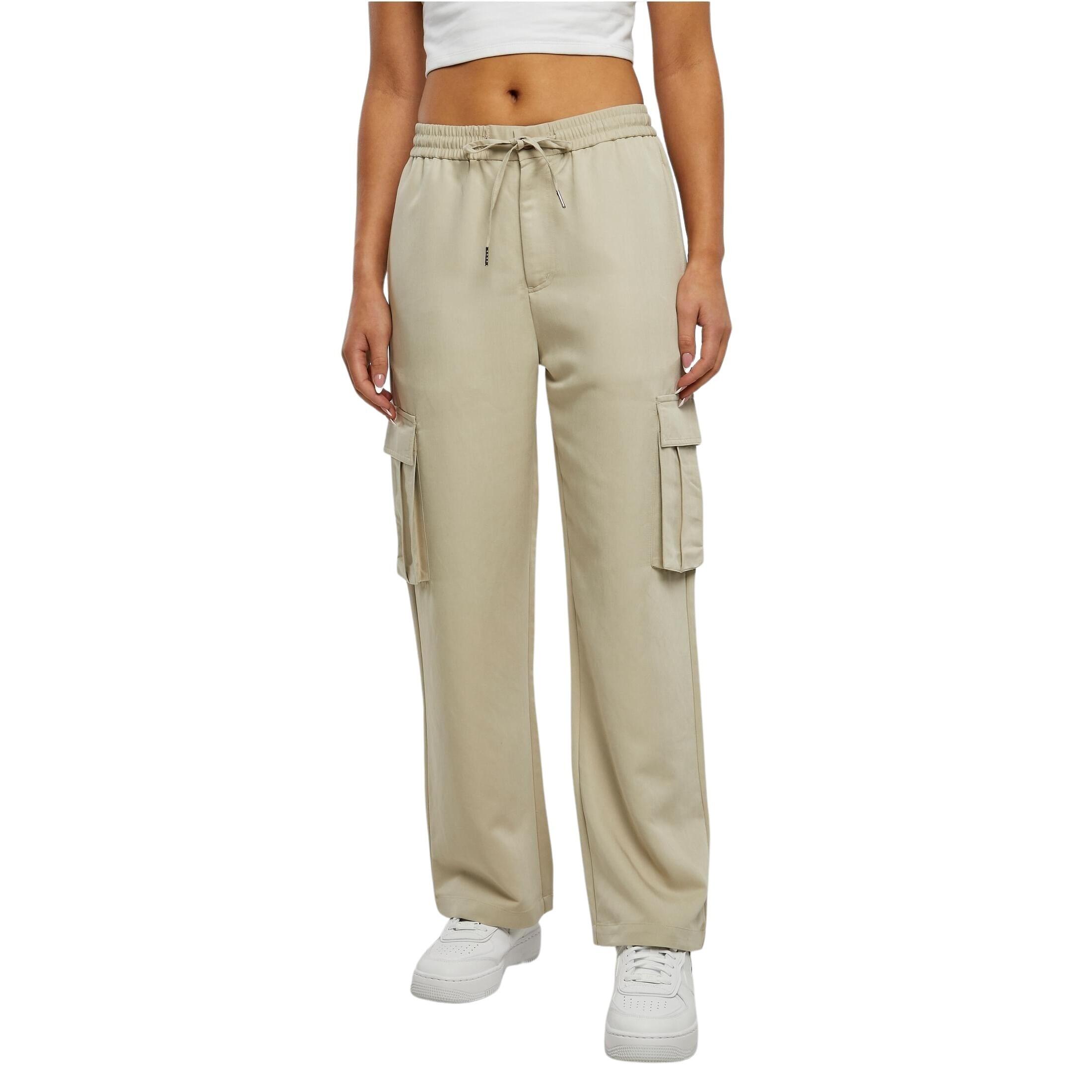 Urban Classics - Pantalon Cargo Jambe Large Femme Urban Classics Vicose - Pantalon De Chasse - Blanc|bleu - 48 Xl - Decathlon