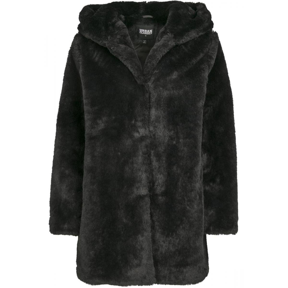 Urban Classics - Parka Femme Grandes Tailles Urban Classic Hooded Teddy Coat - Veste - Noir - 52 2xl - Decathlon