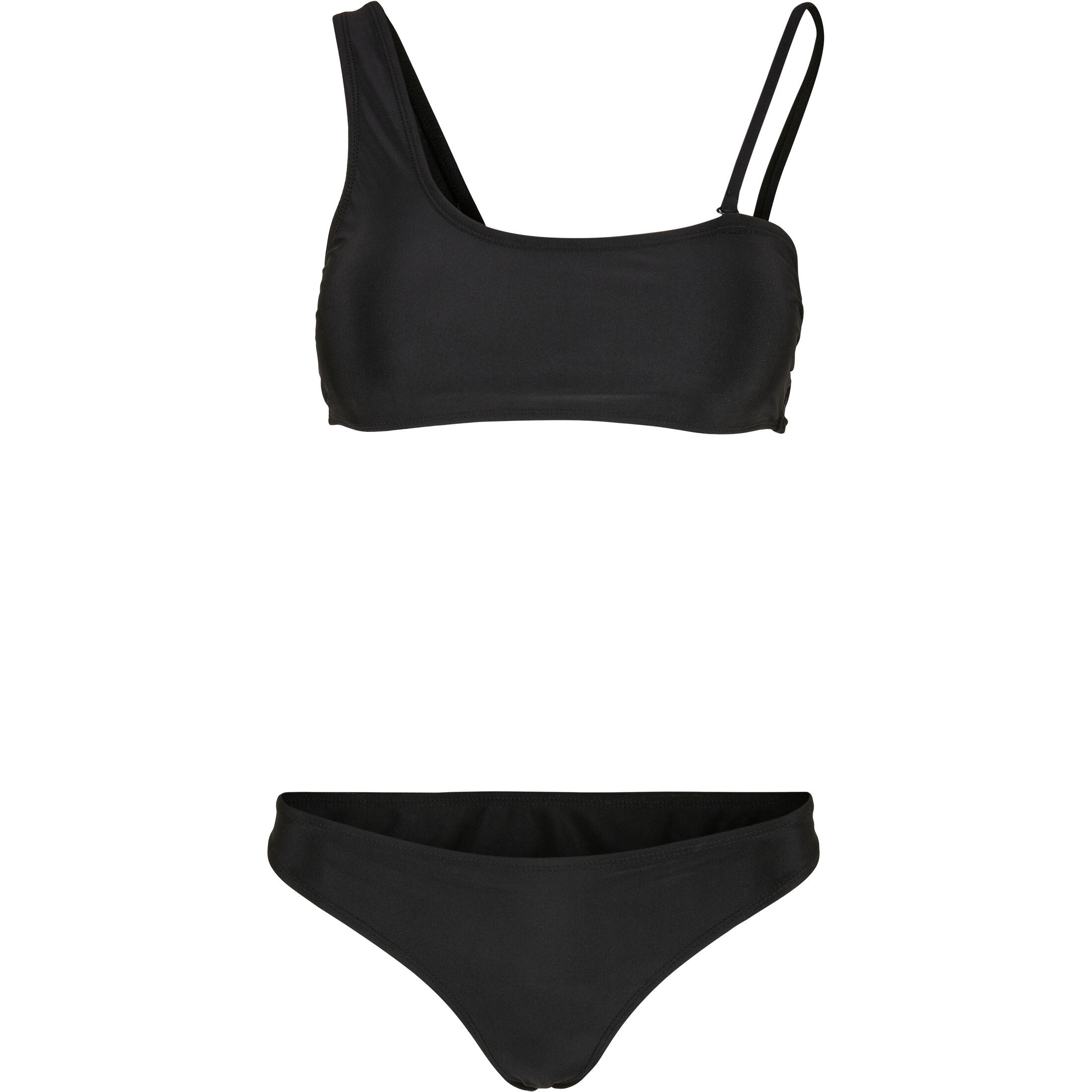 Urban Classics - Bikini Femme Urban Classics Recycled Asymmetric Top - Maillot De Bain 2 Pièces - Noir - 36 Xs - Decathlon