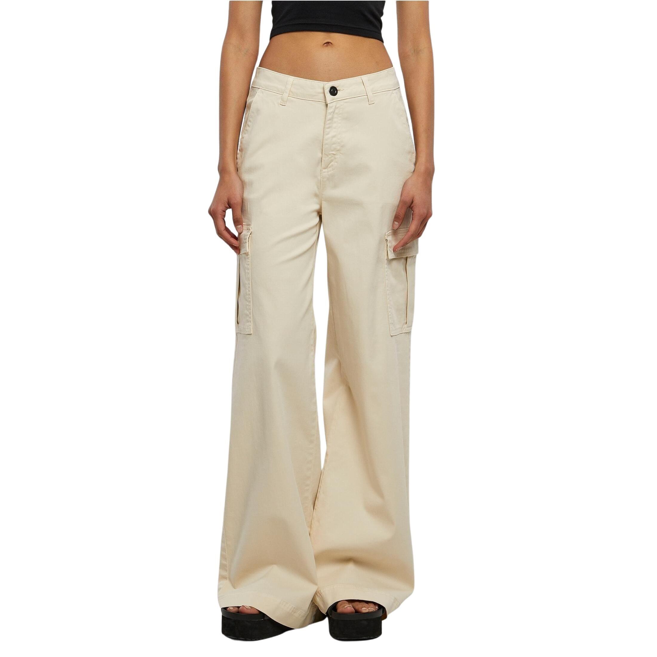 Urban Classics - Pantalon Cargo Large Taille Haute Femme Urban Classics - Pantalon De Chasse - Blanc - 28 - Decathlon