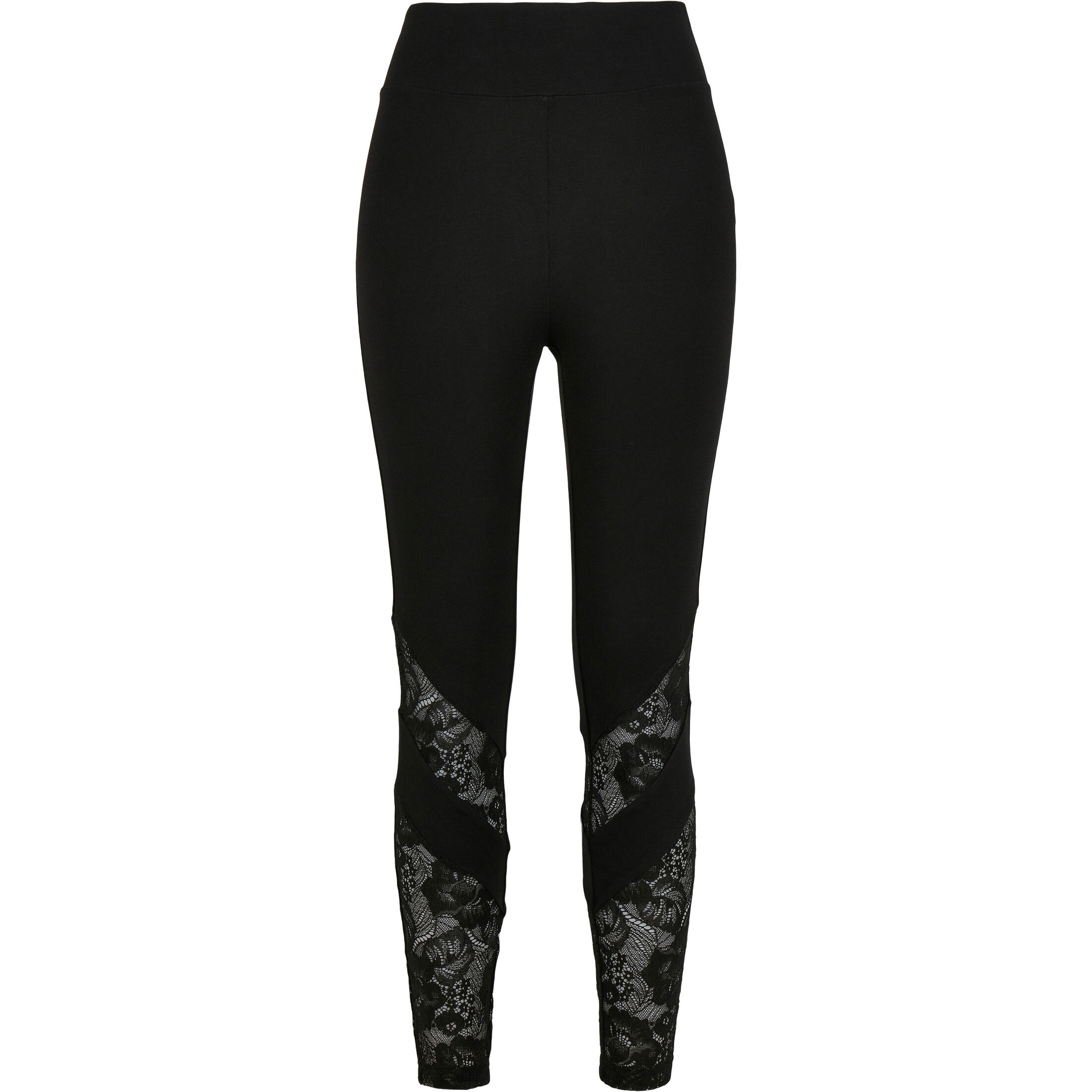 Urban Classics - Legging Taille Haute Femme Grandes Tailles Urban Classics Lace Inset - Legging - Noir - 60 5xl - Decathlon
