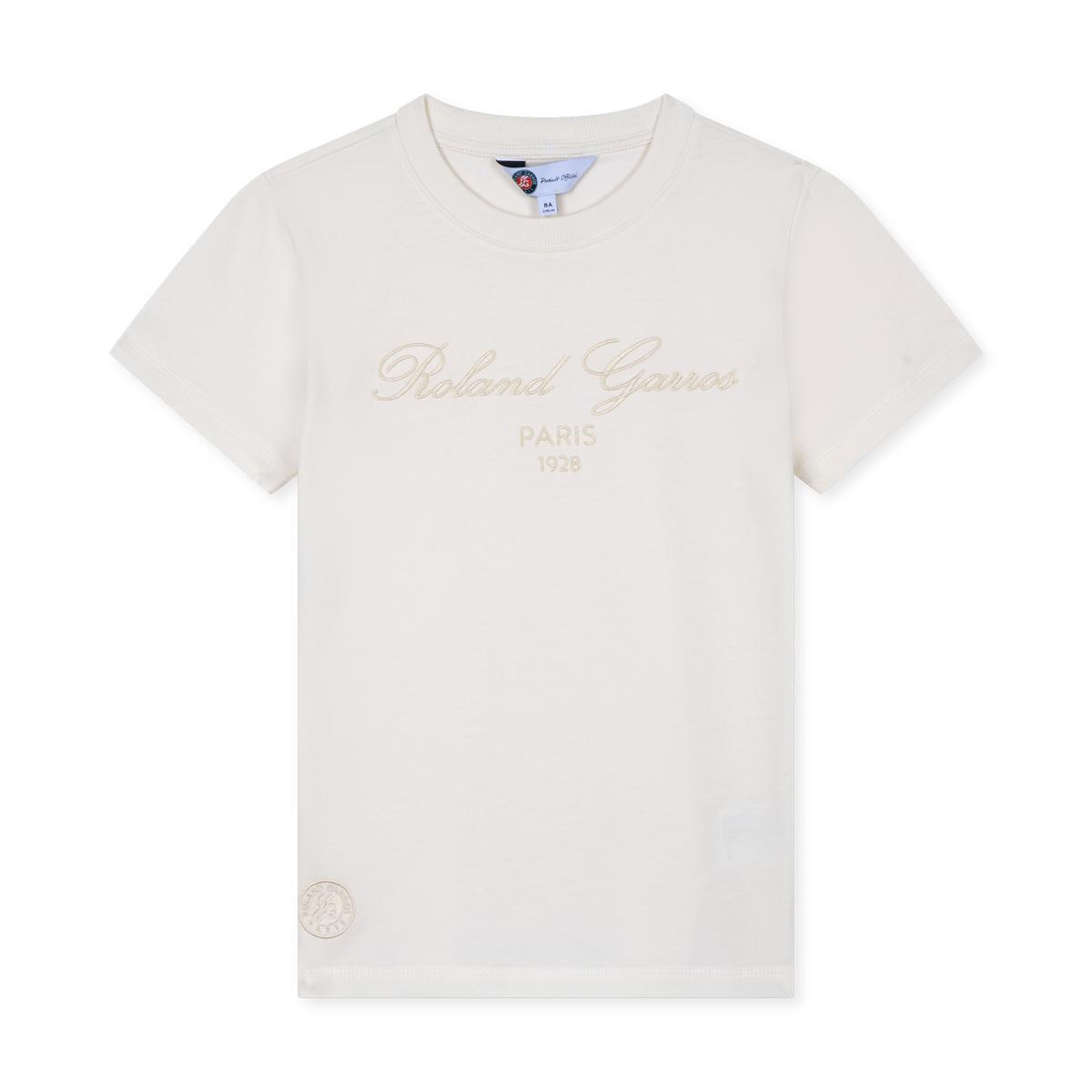 Roland Garros - T-shirt Sporty Chic Garçon Roland-garros - Ecru - T-shirt Manches Courtes - Blanc -  8 À 10 Ans - Decathlon