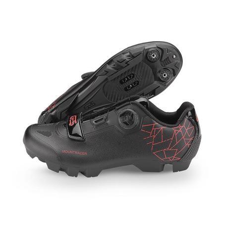 Zapatillas Ciclismo Mtb Mountracer 2 Rojo-Negro 2/3