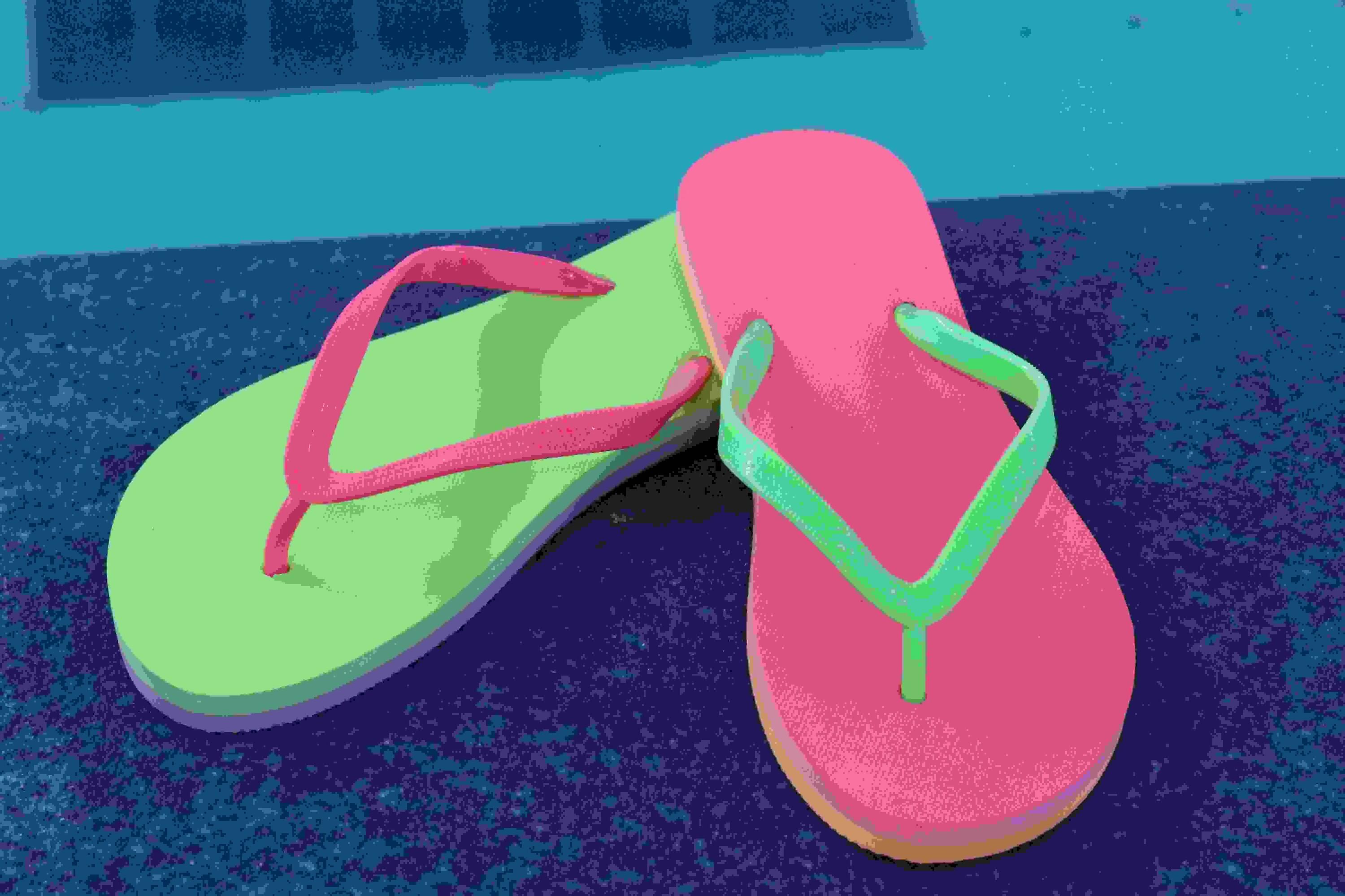 Japonki basenowe damskie aqua-sport fluo 3/3