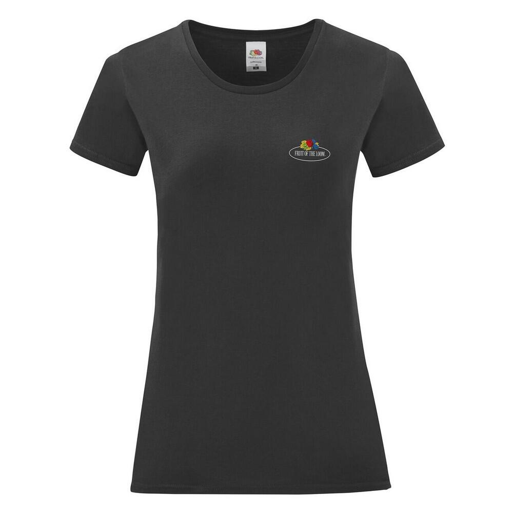 Tshirt Motif/style Logo Femme (Noir) 1/2