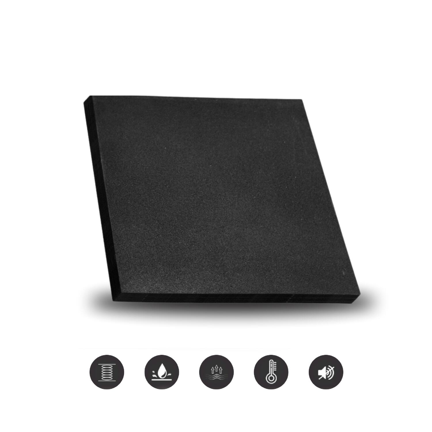 Rubber Tile fitness Floor C5 (50x50cm.) - Homefittools