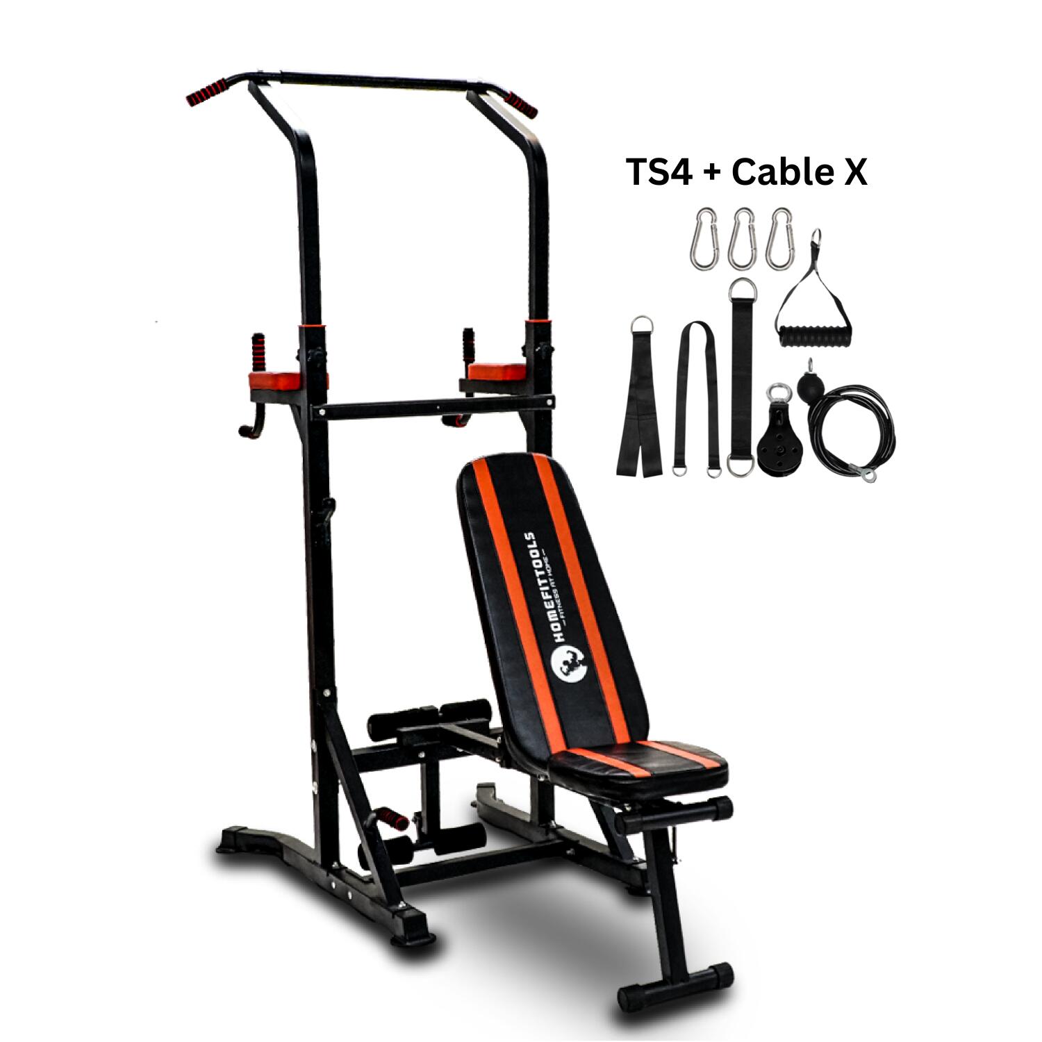 HFT Pull-Up Bar TS4+Cable 1.4 meters Dips Station - Homefittools