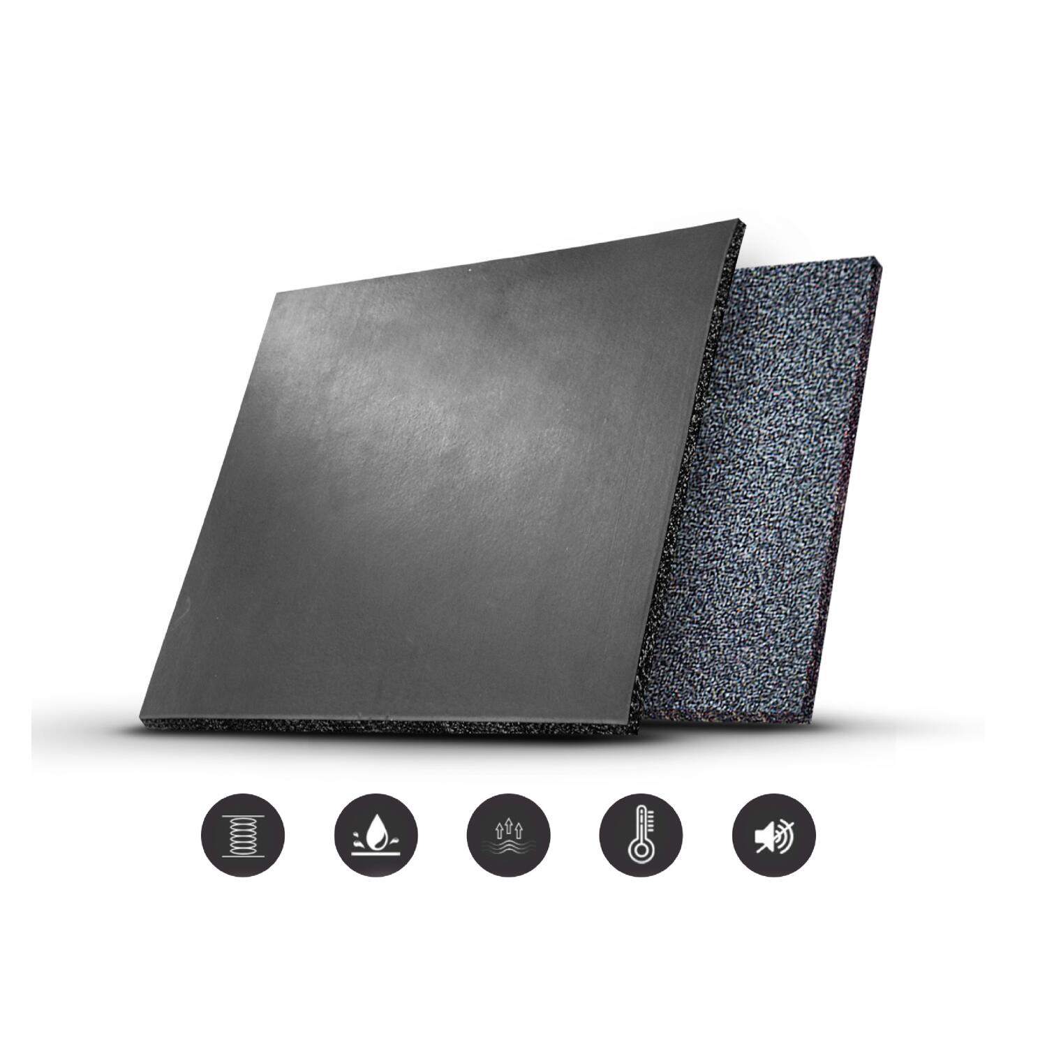 Rubber Tile fitness Floor P1 (100x100cm.) - Homefittools