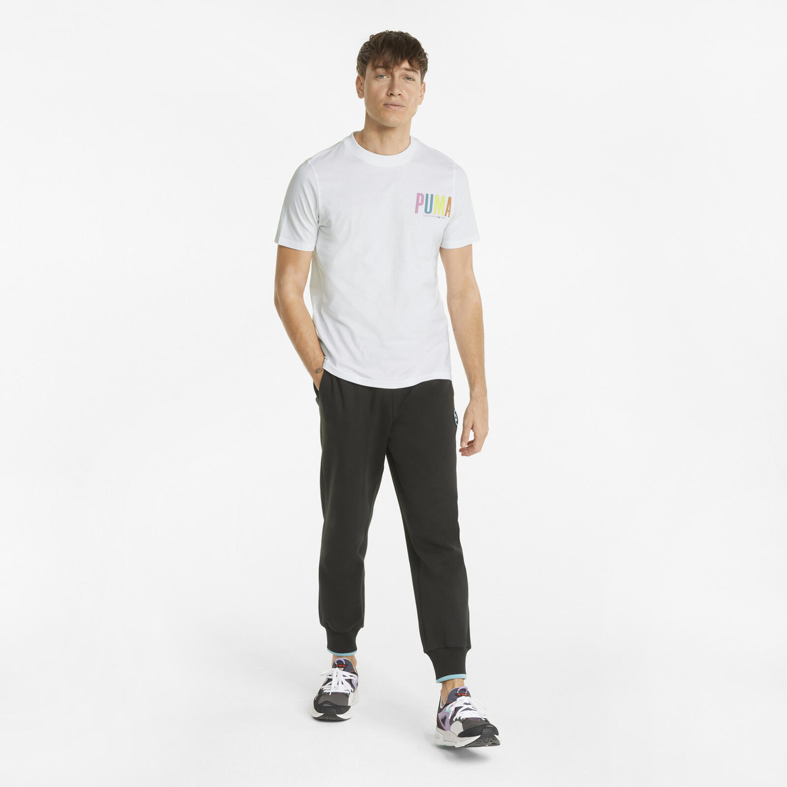 T-shirt Puma SWxP Graphic, Blanc, Hommes 3/5
