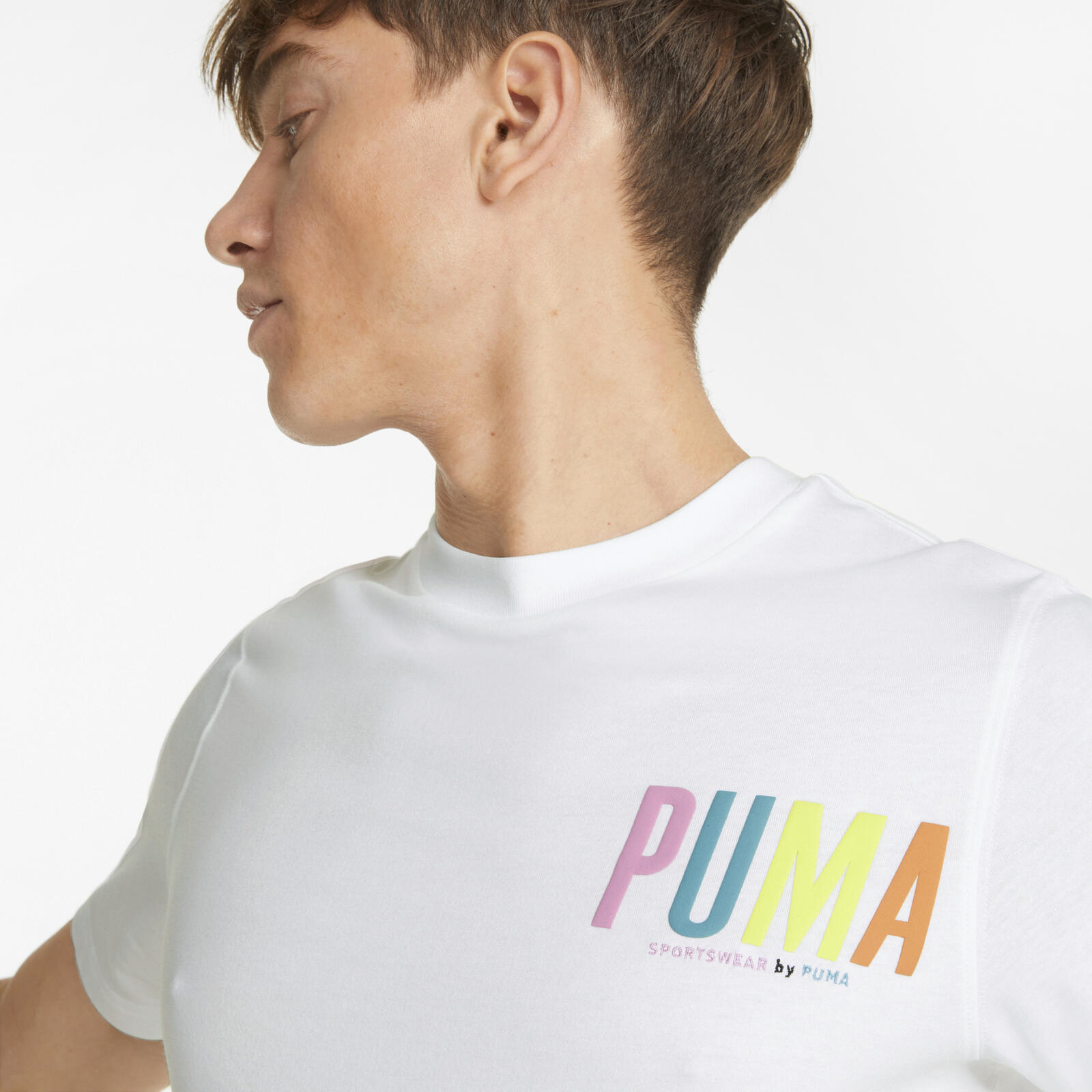 T-shirt Puma SWxP Graphic, Blanc, Hommes 5/5