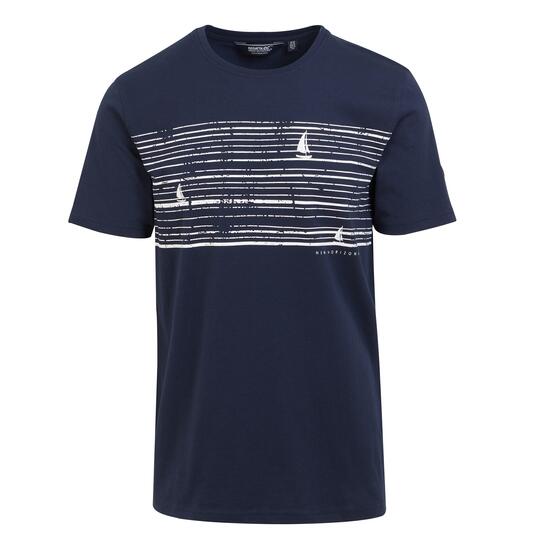 REGATTA Maglietta Stampa Posteriore Uomo Regatta Cline VIII Blu Navy