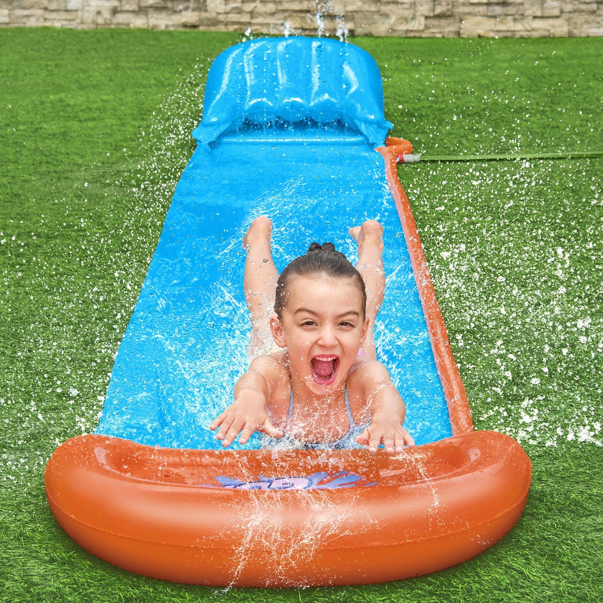 Bestway H2OGO Tsunami Splash Single Slide, 16ft Inflatable Water Slide 2/3