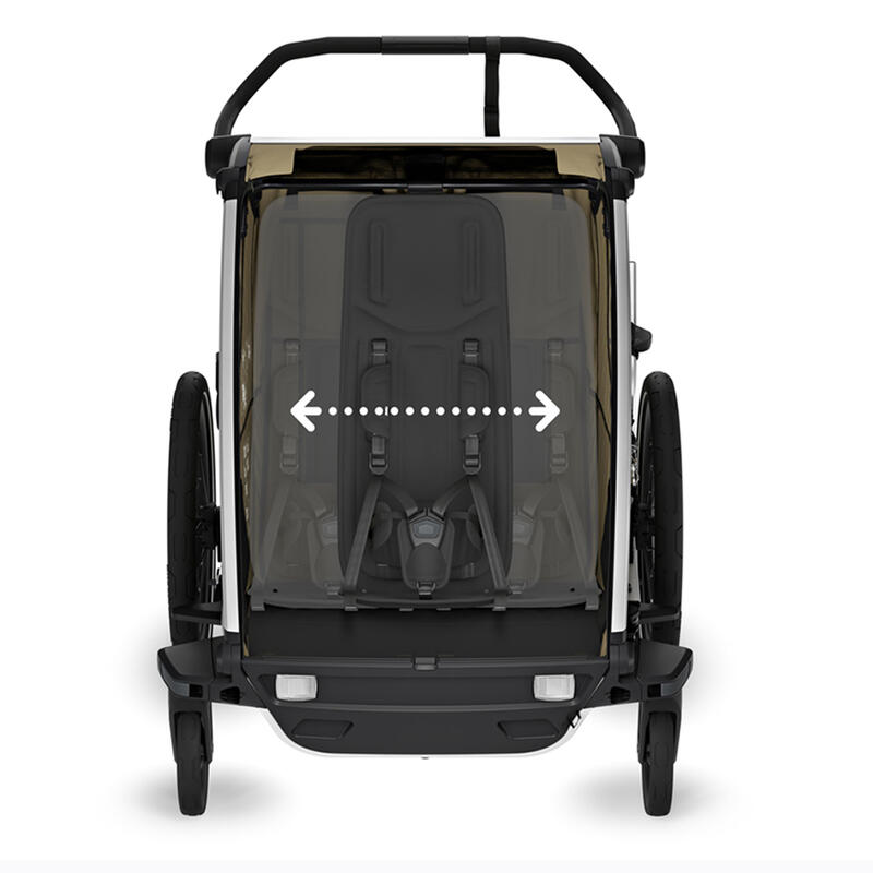 Carucior multisport double Thule Chariot Cross 2, Dark Slate