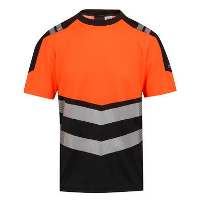 Heren highvis tshirt (zwart/geel)