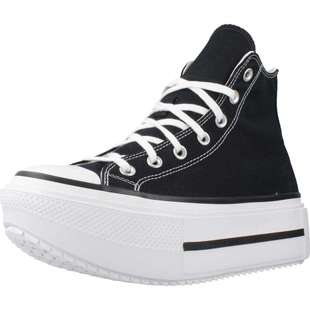 Baskets Converse Modèle Chuck Taylor All Star Lift Double Starck Couleur Noir 1/5