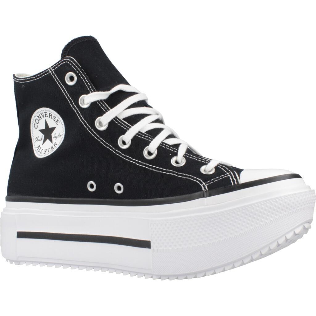 Baskets Converse Modèle Chuck Taylor All Star Lift Double Starck Couleur Noir 5/5