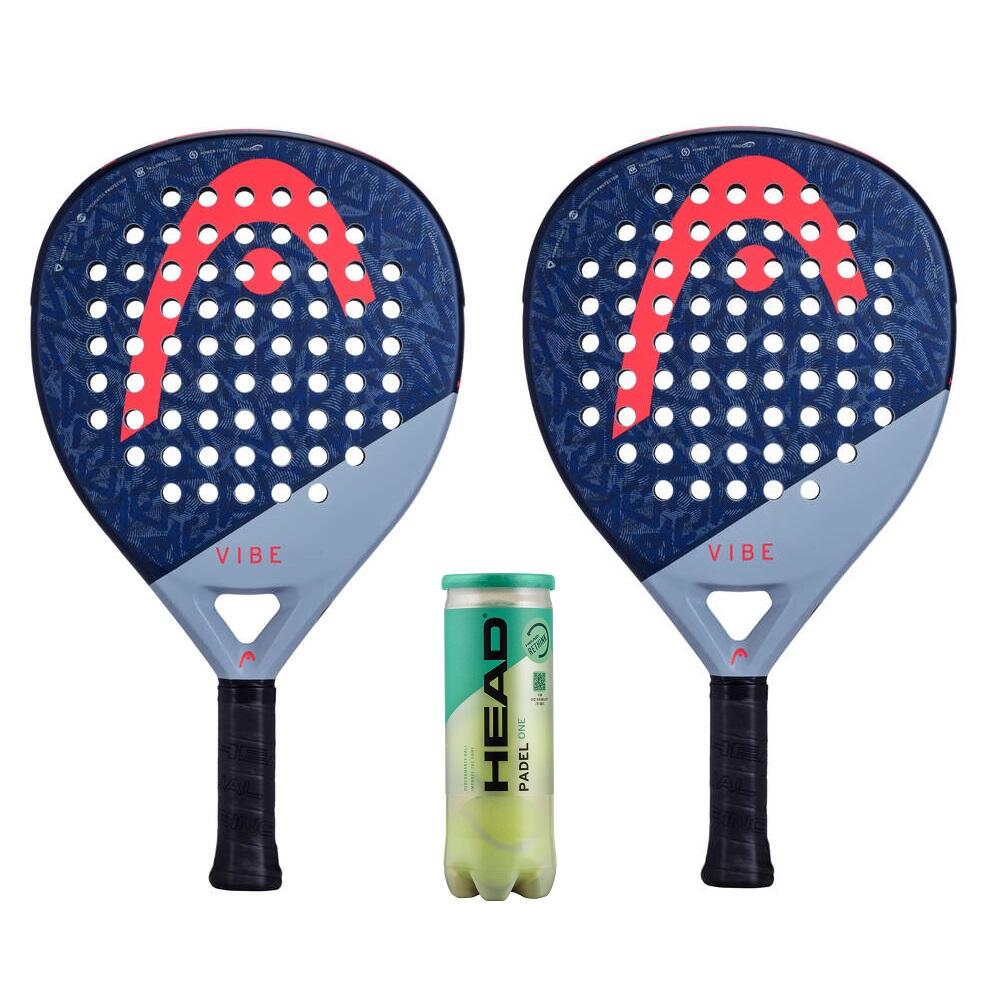 HEAD HEAD Vibe Padel Racket Twin Set & 3 Padel Balls