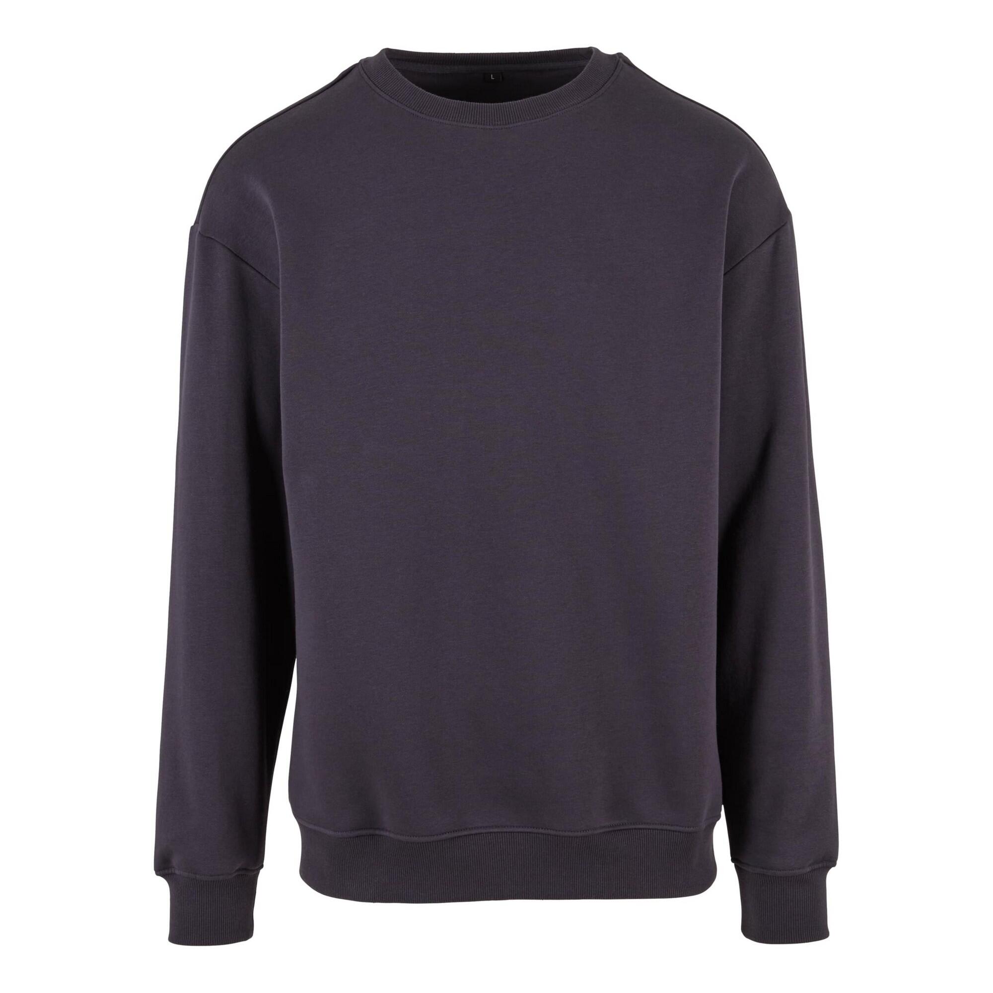 Build Your Brand Mens Crew Neck Plain Sweatshirt