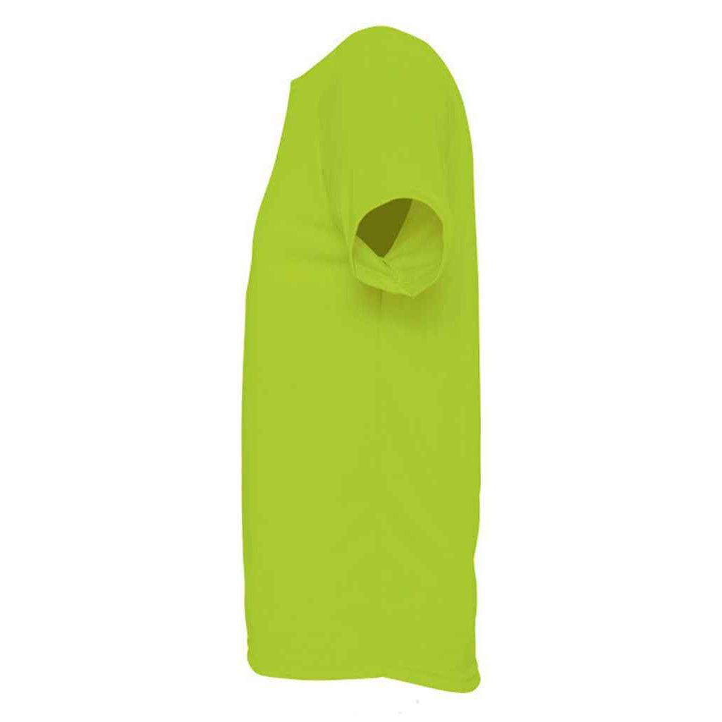 Maglietta Raglan Uomo SOLS Sporty Verde Fluo 3/4