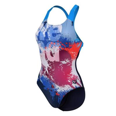 Dames zwempak uit 1 stuk arena waves breaking